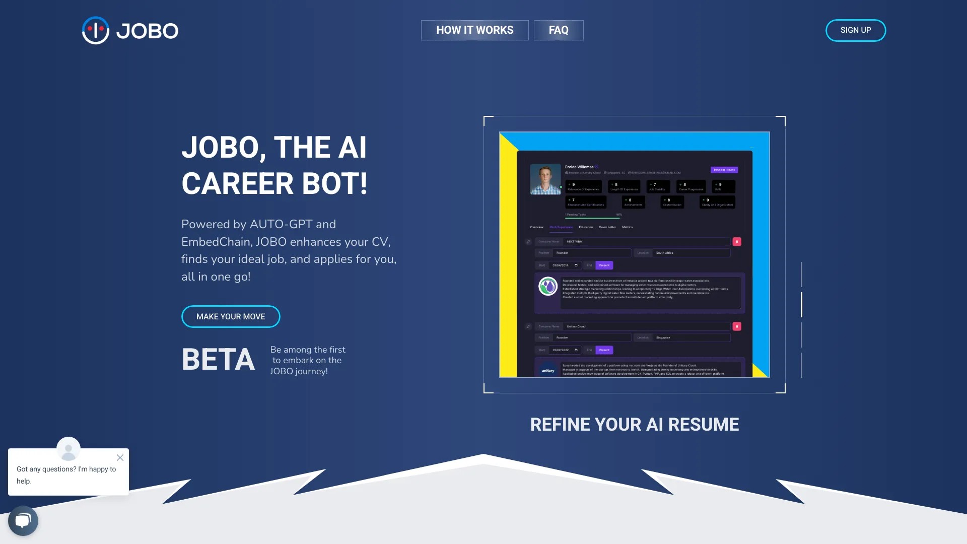 JOBO, The AI career bot 截图