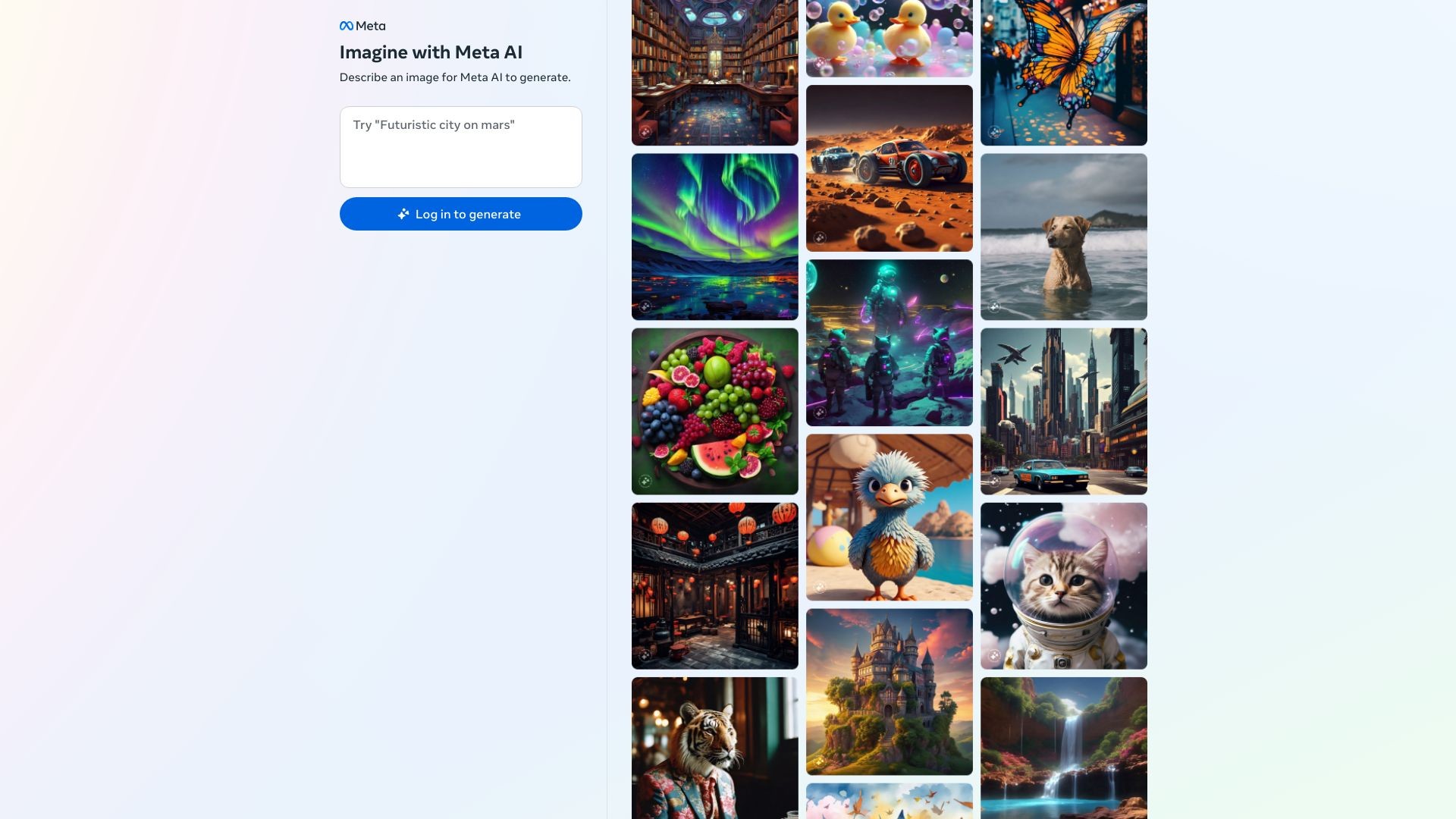 Imagine with Meta AI 截图