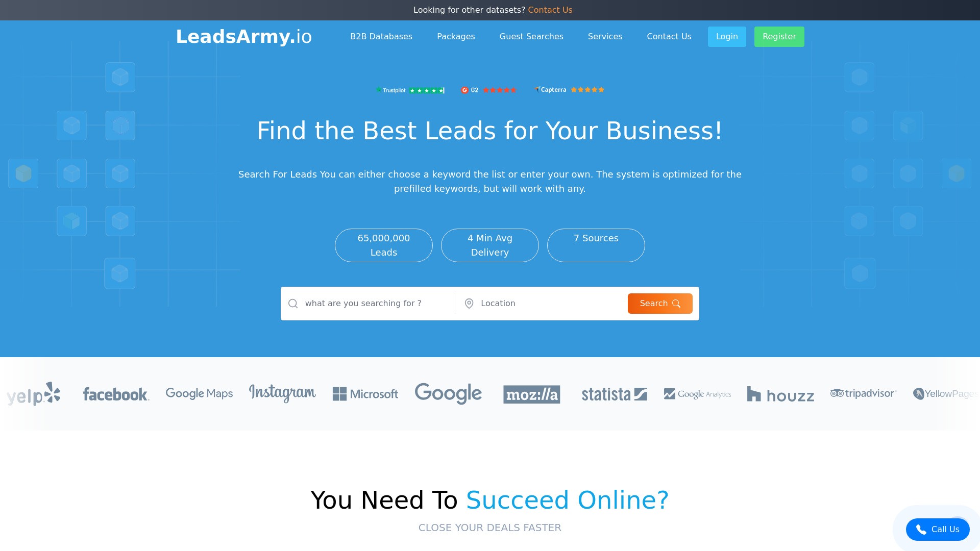 LeadsArmy.io 截图