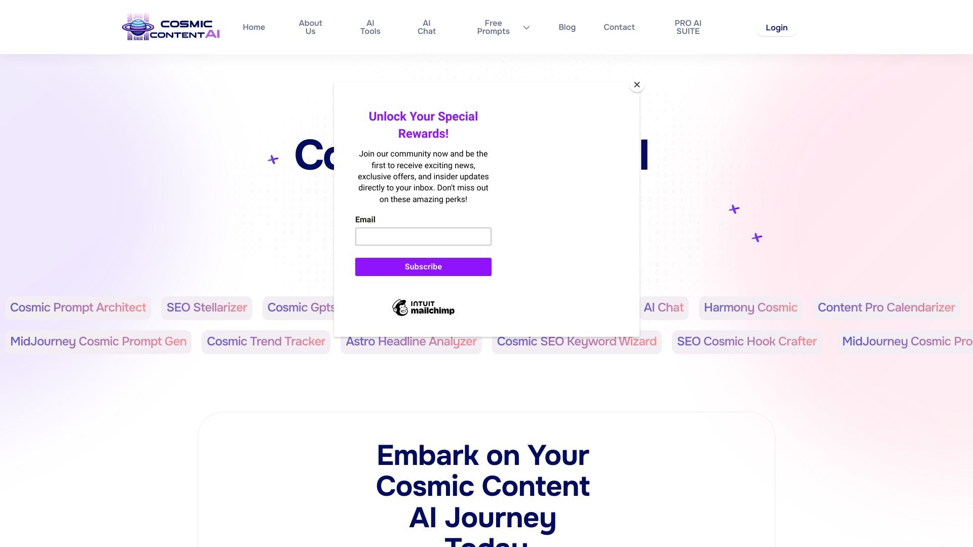 Cosmic Content AI 截图