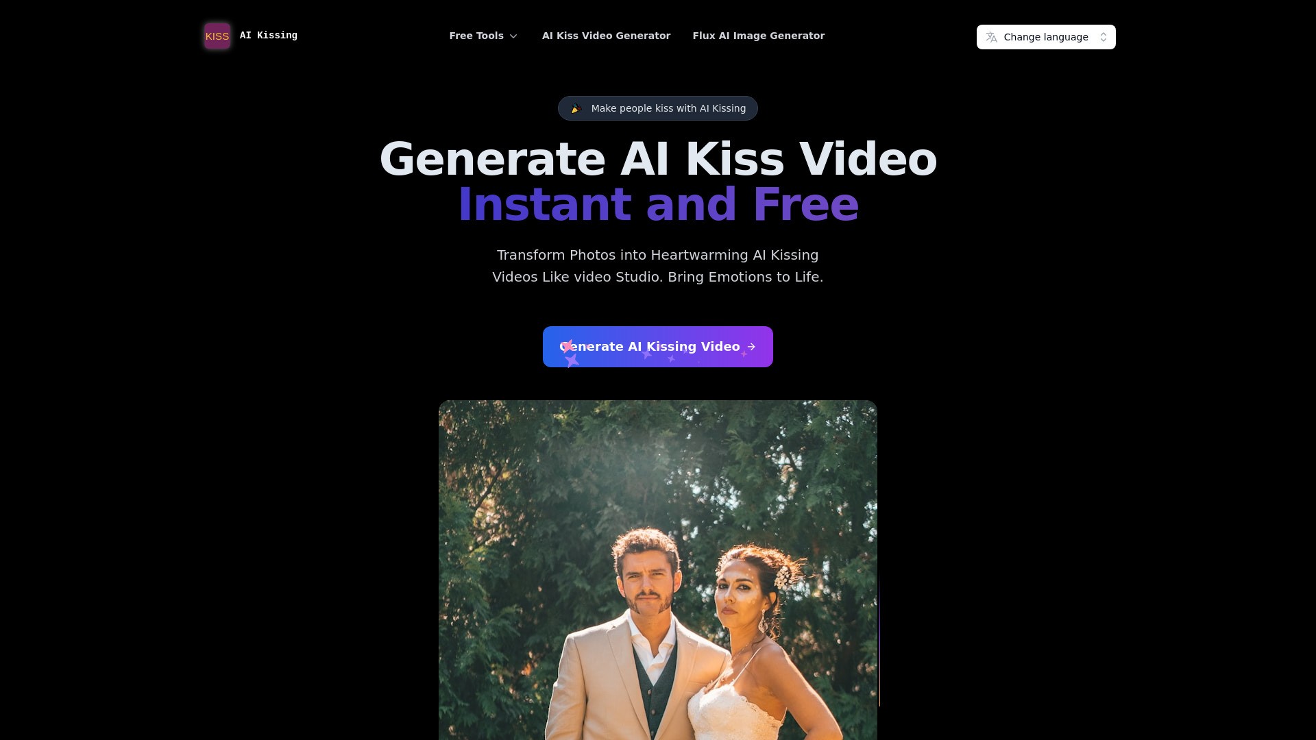 AI Kissing - Free Online Kiss AI Video Generator 截图