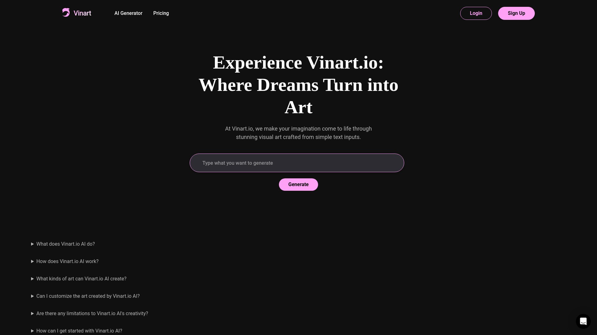 Vinart.io: AI Image Generator 截图