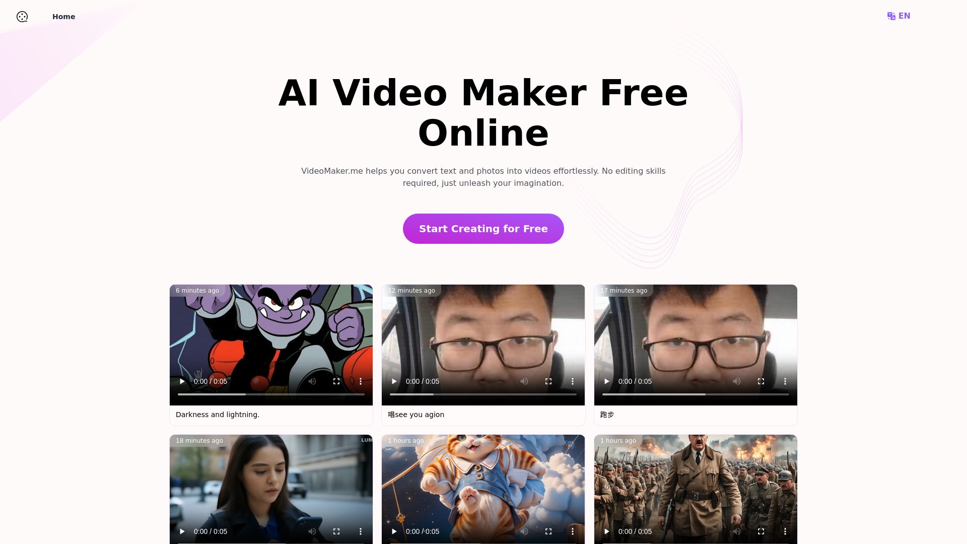 VideoMaker.me:AI Video Maker Free Online 截图