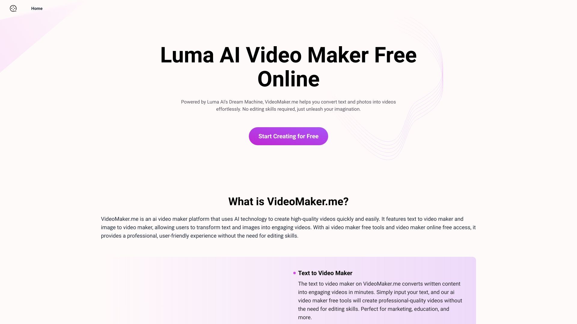 Video Maker Free Online Powered by Luma AI 截图