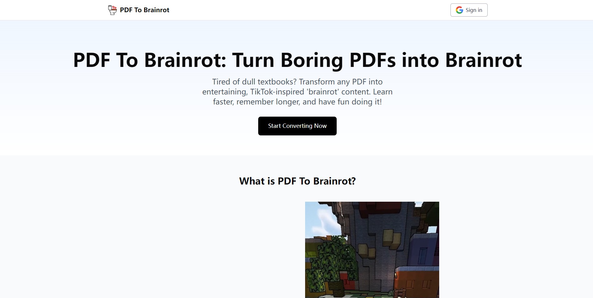 PDF To Brainrot AI 截图