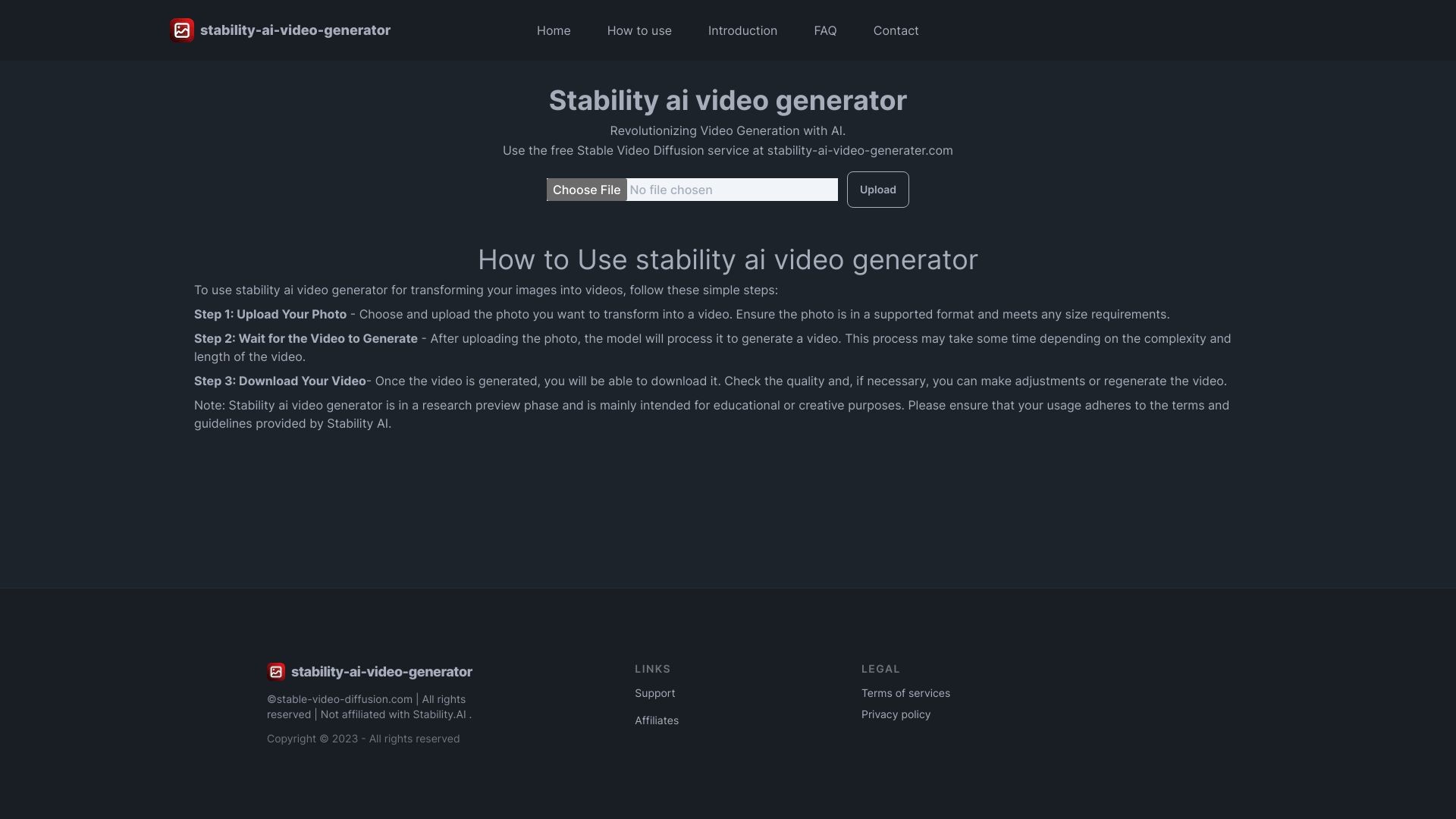 Stability ai video generater 截图