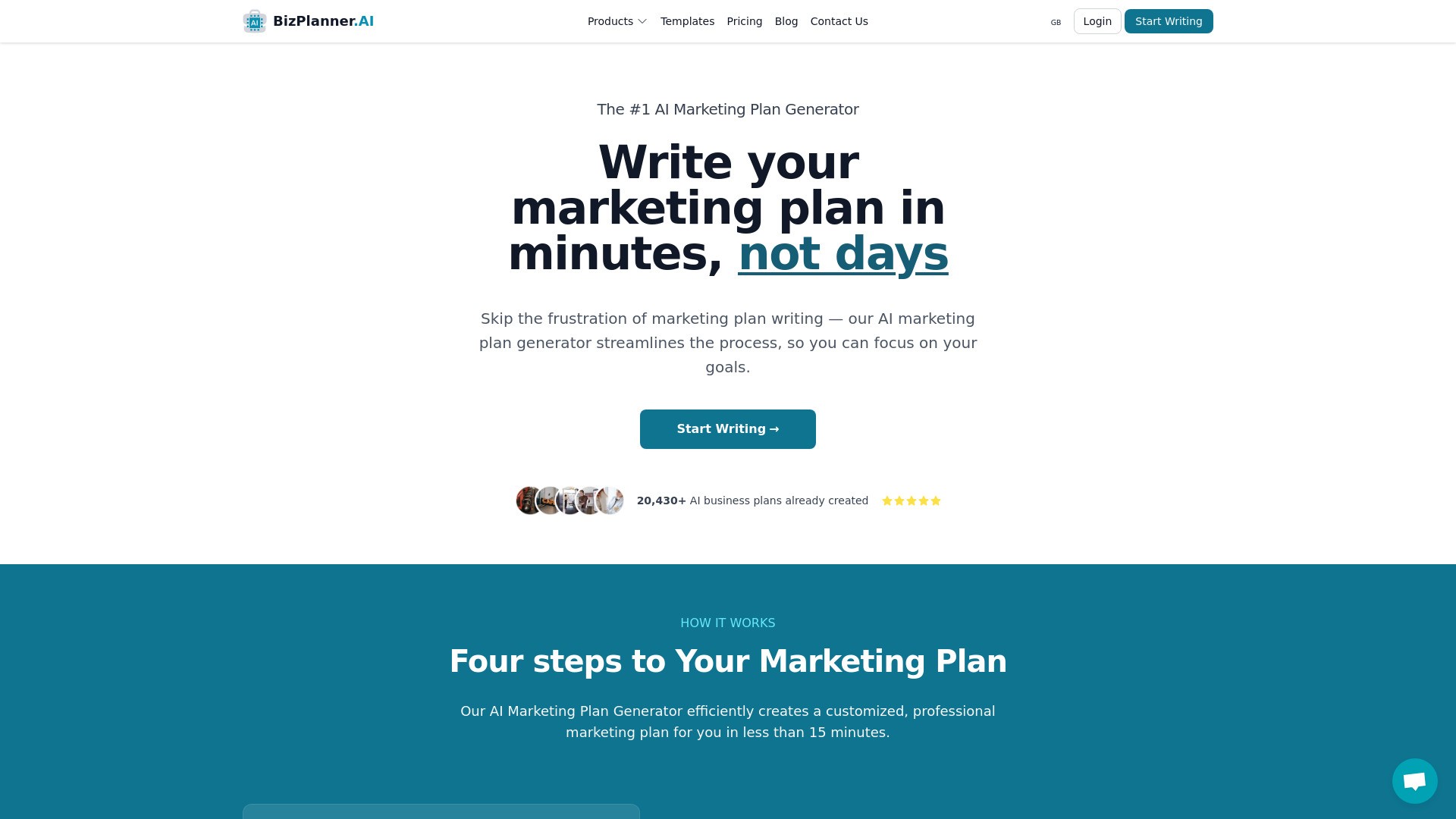 AI marketing plan generator 截图