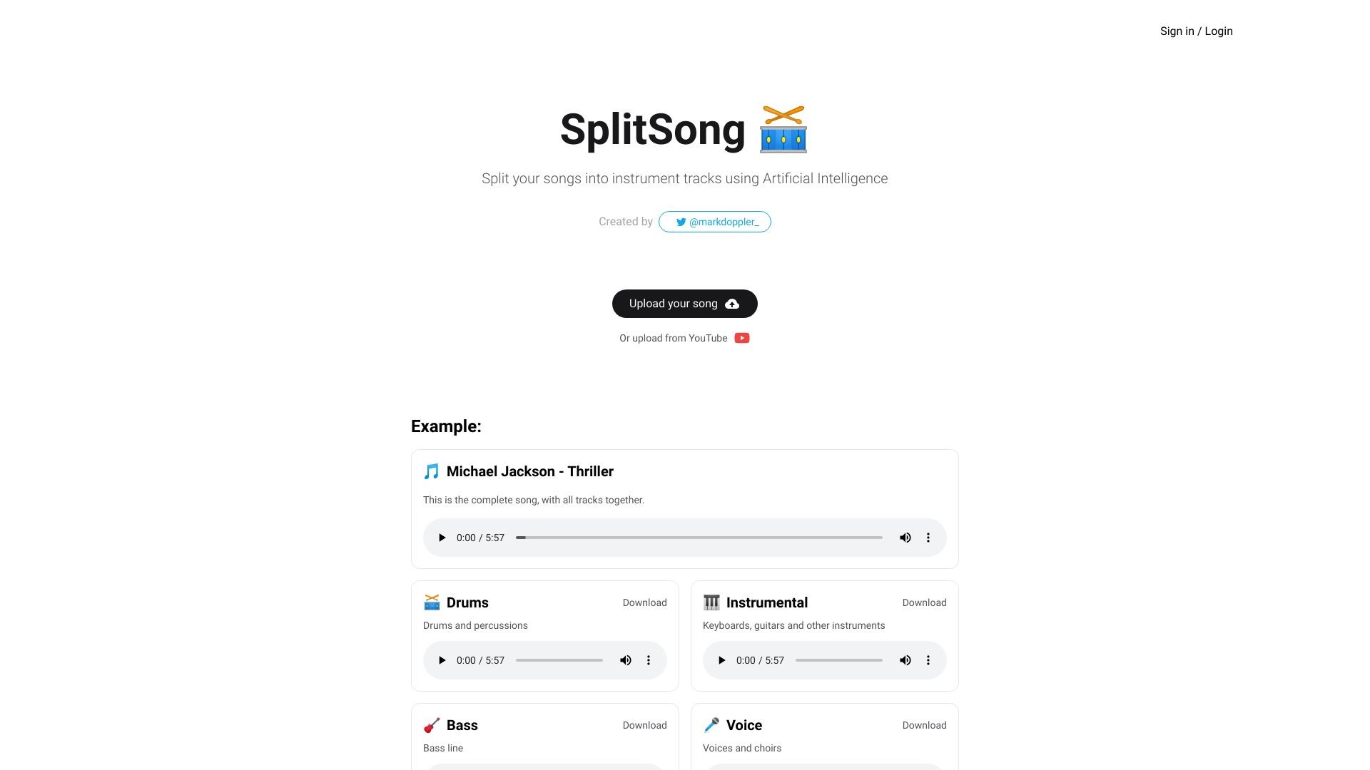SplitSong.com 截图