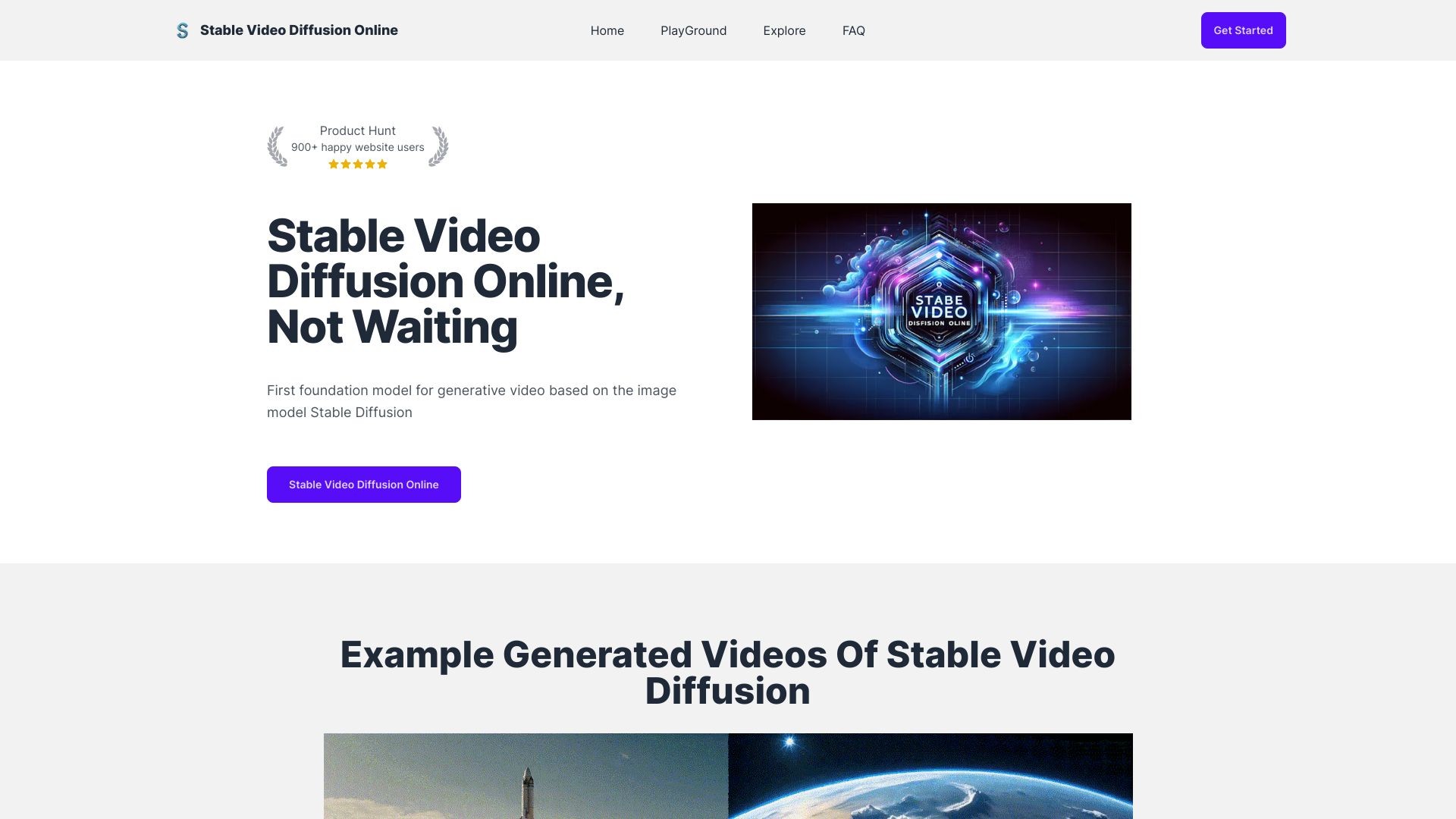 Stable Video Diffusion Online 截图