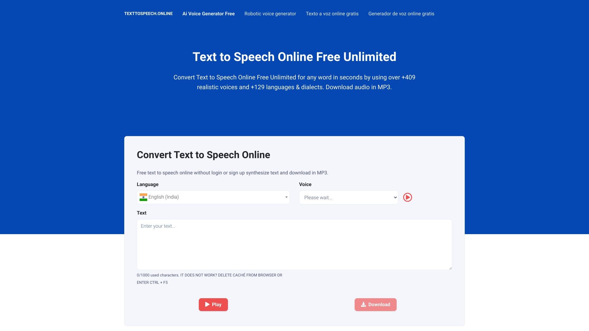 Text to Speech Online 截图
