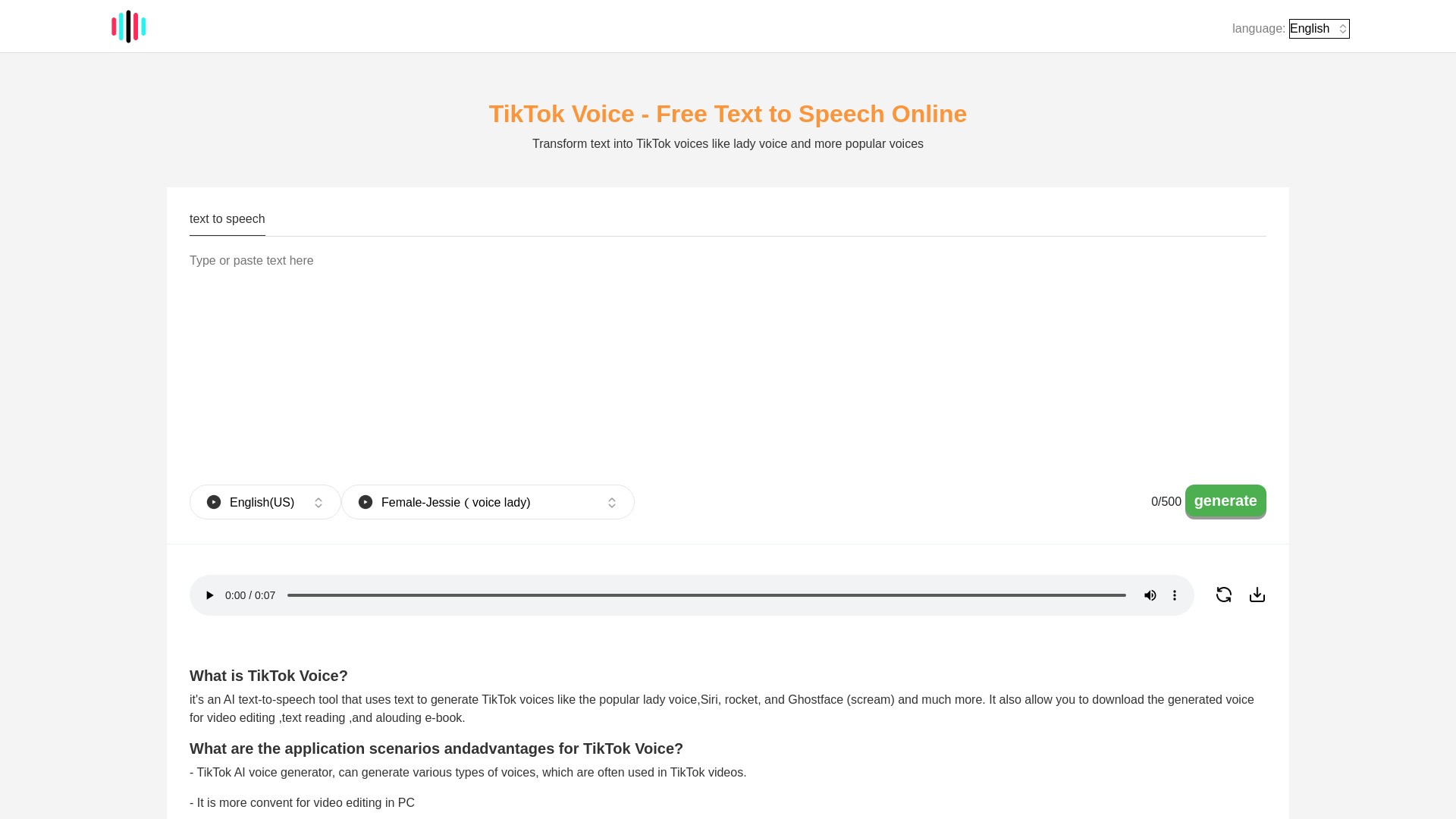 TikTok Voice（TikTok音声） 截图