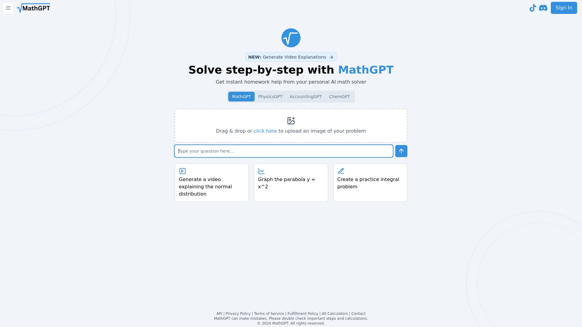 MathGPT - AI Math Solver & Animator 截图
