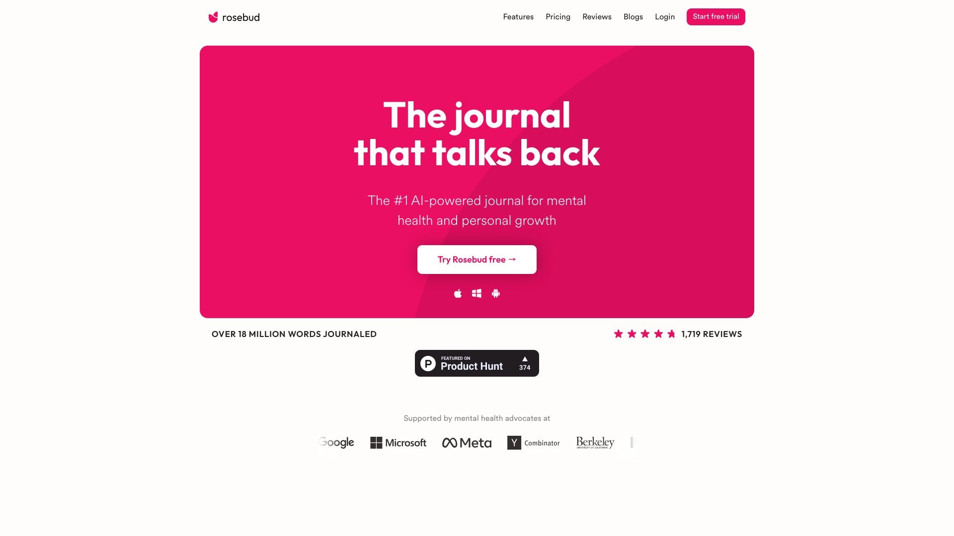 Rosebud - AI Journal for Personal Growth 截图