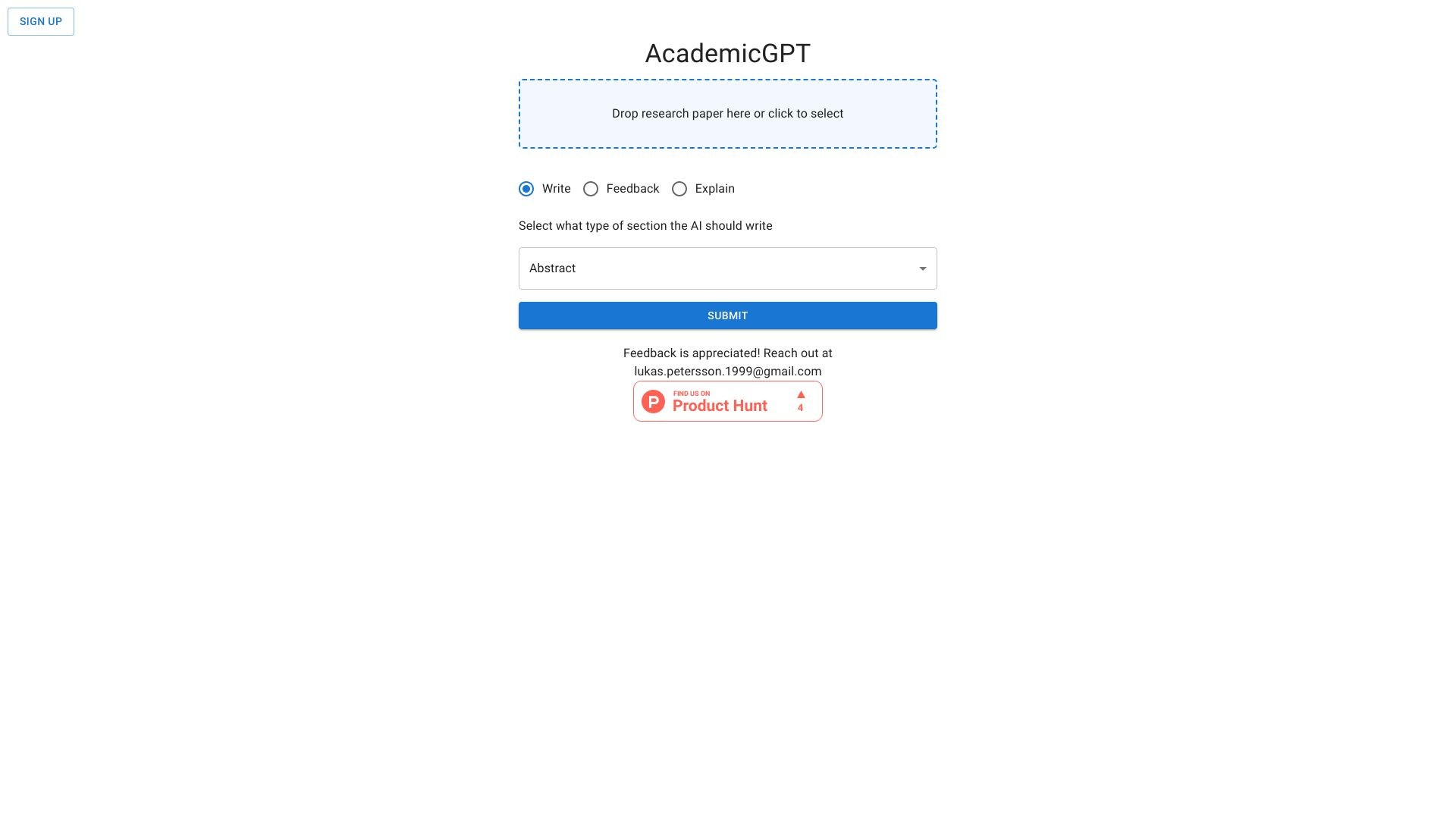 AcademicGPT 截图