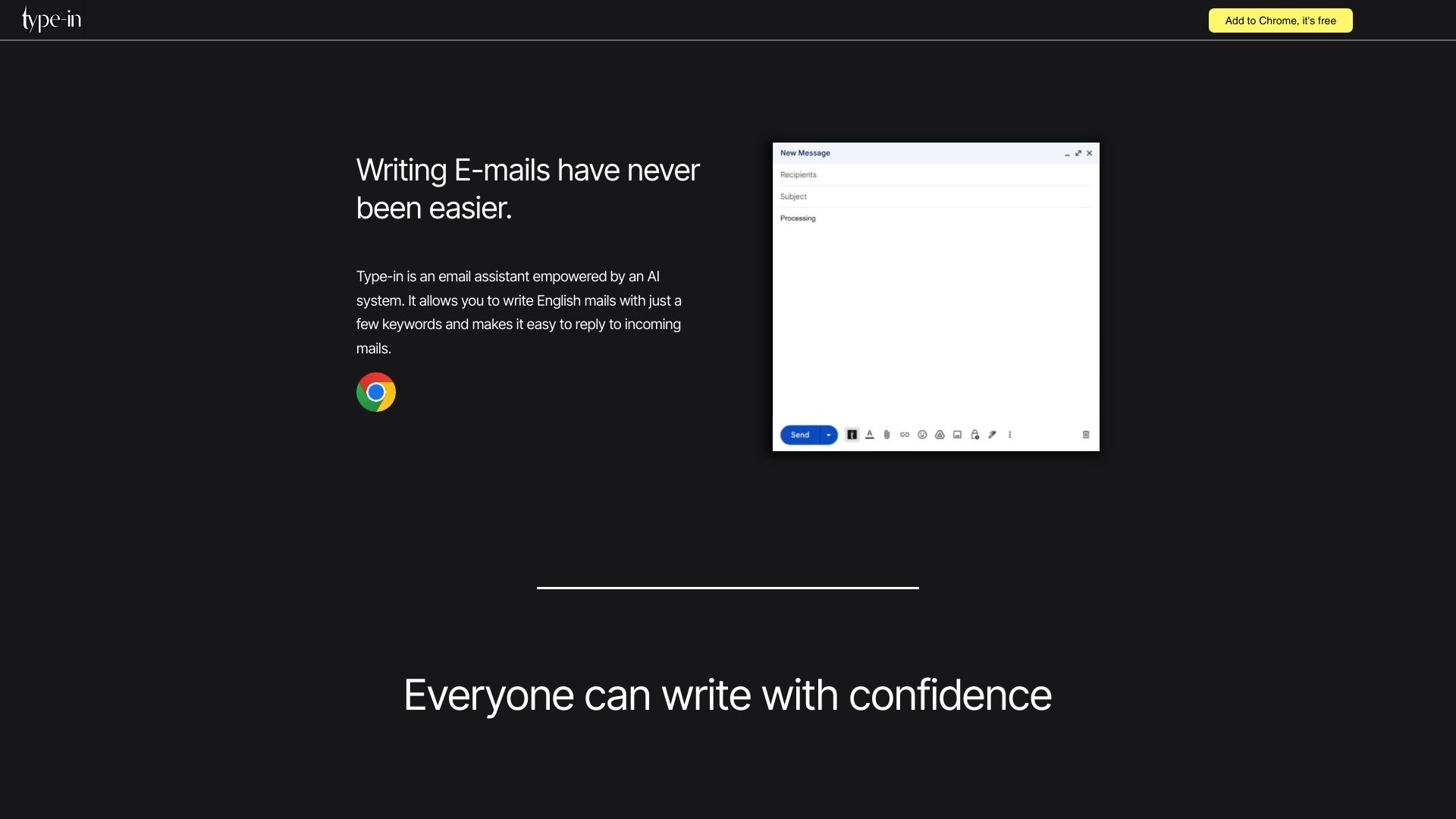 Type-in write emails in Seconds!! 截图