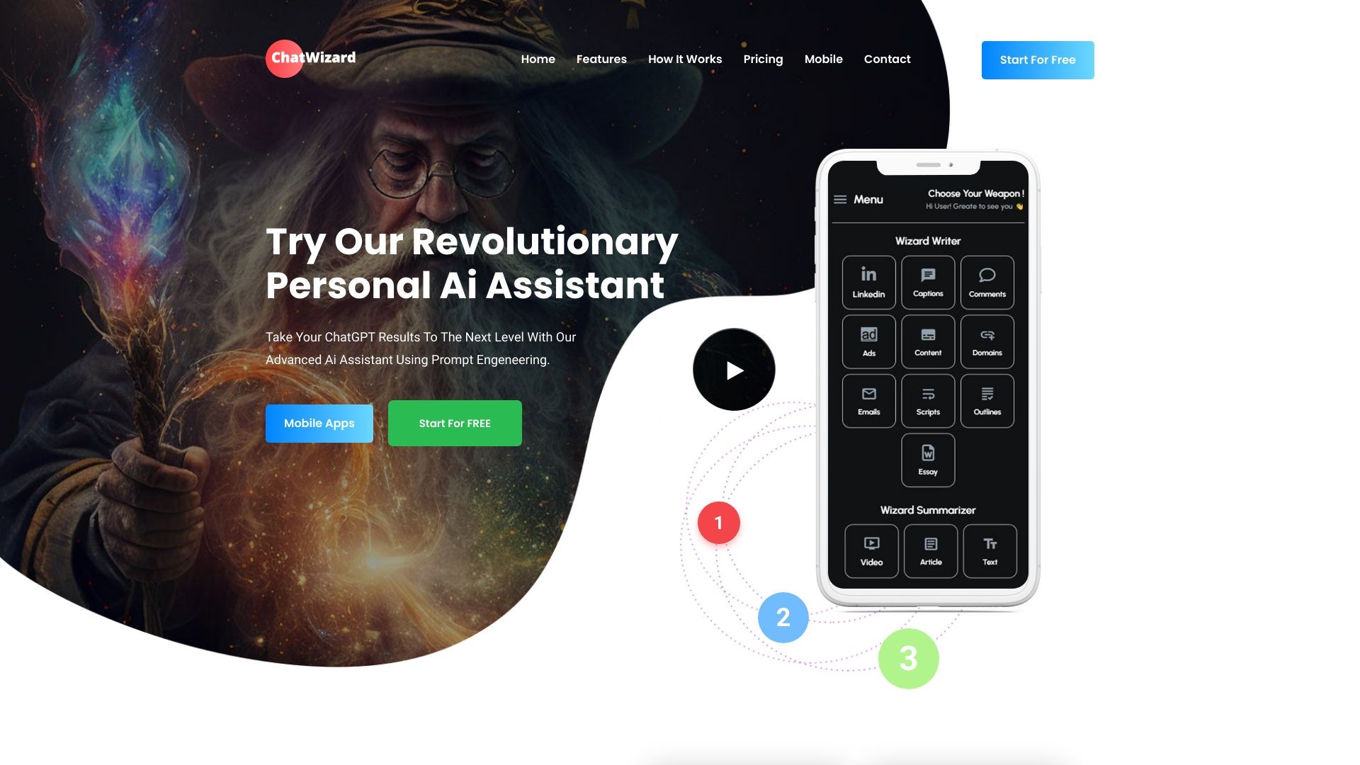ChatWizard: 1-Click ChatGPT Prompts 截图