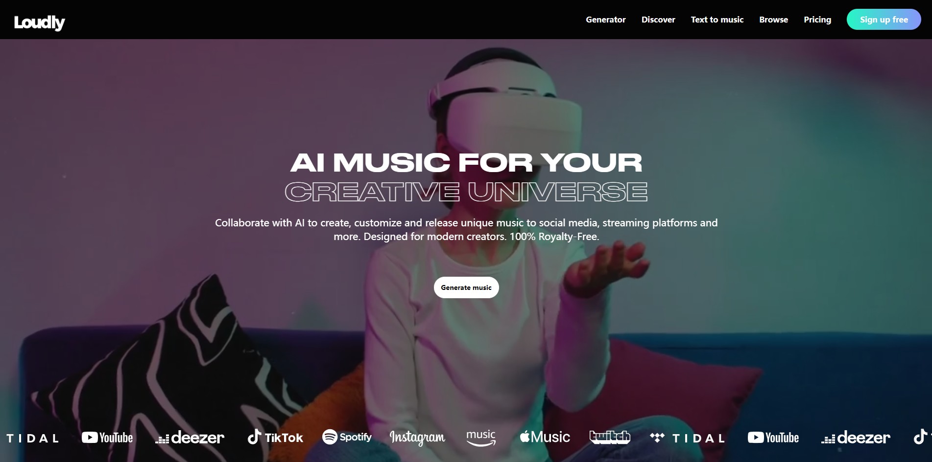 Loudly AI Music Generator 截图
