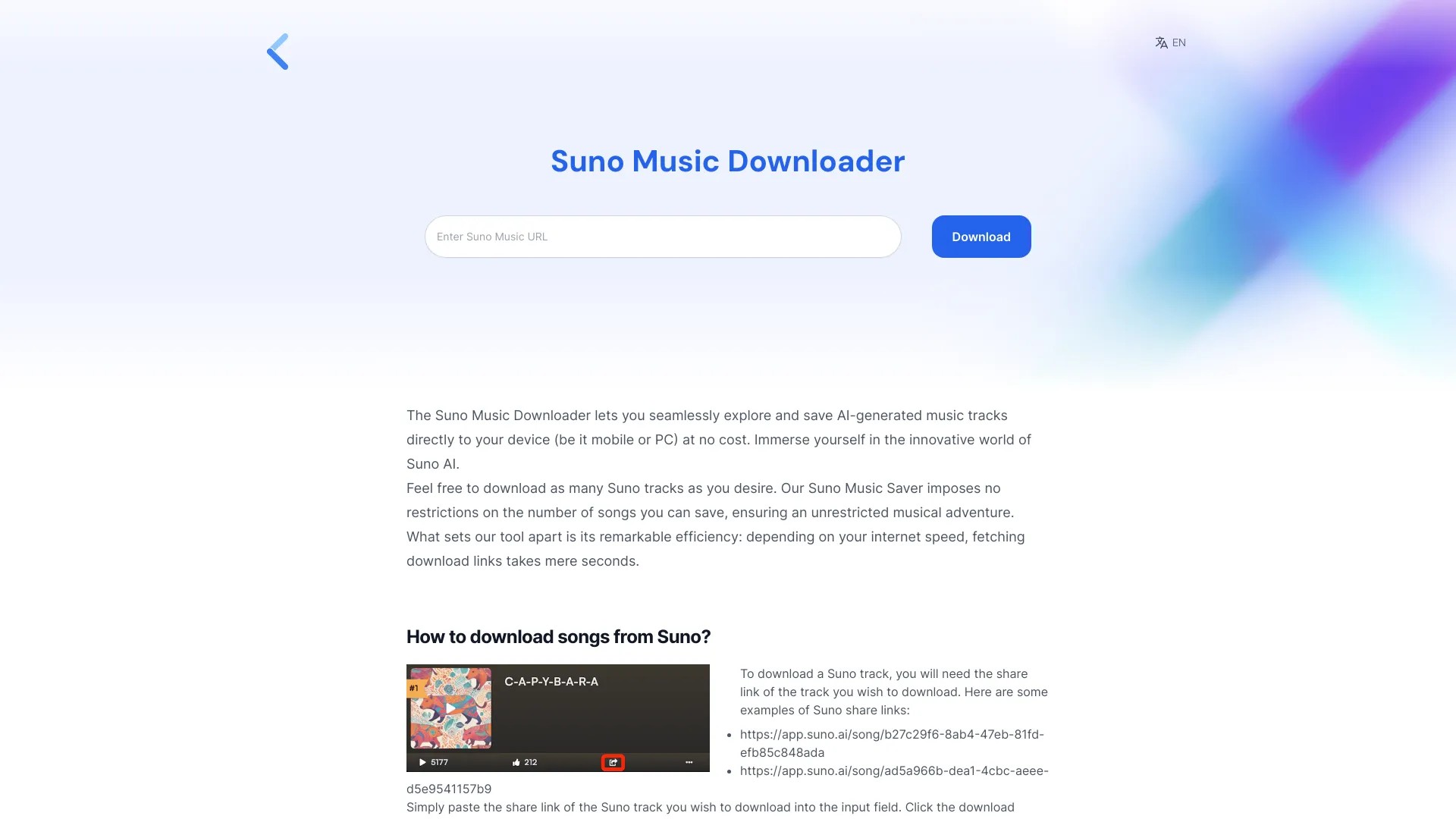 Suno Music Downloader 截图