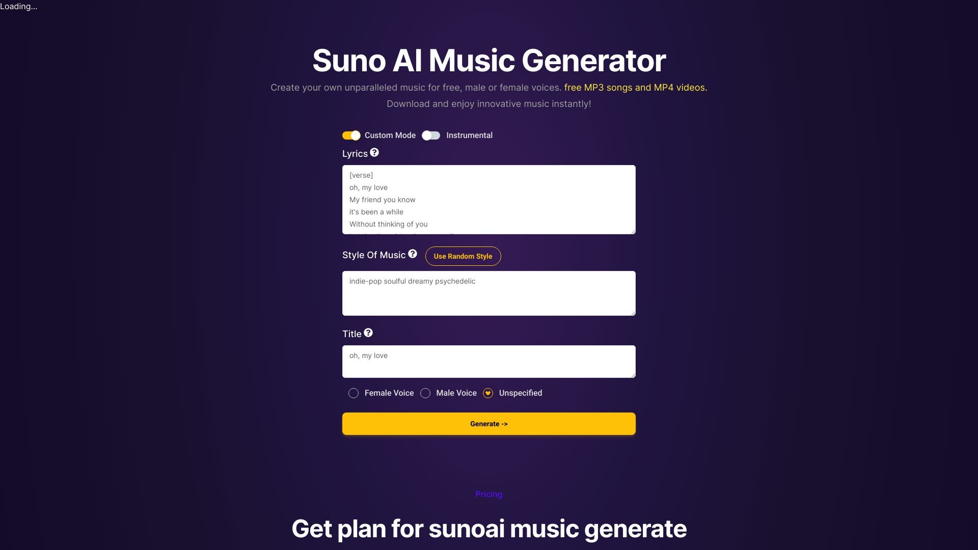 Suno AI Music Generator AI 截图