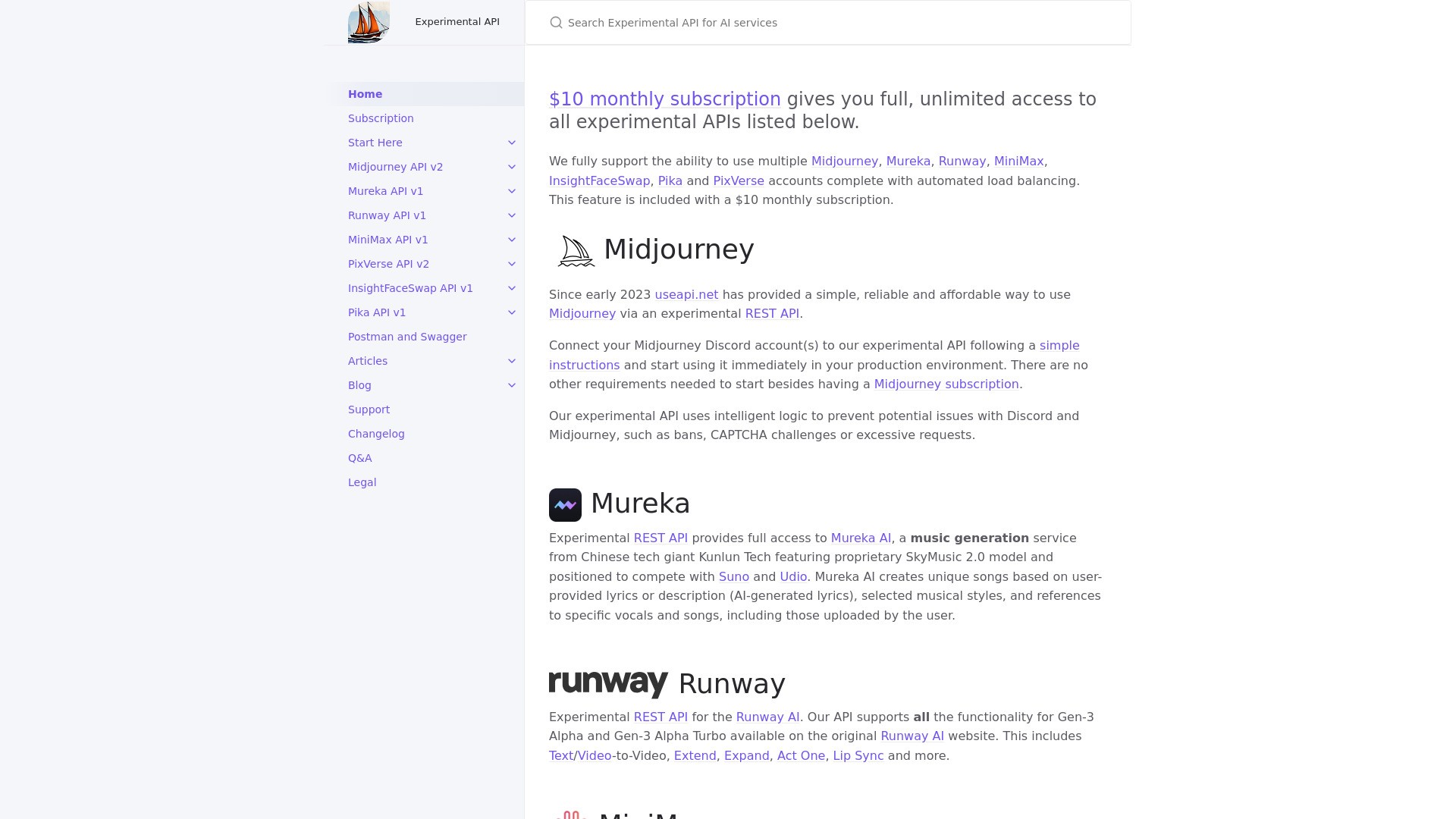 Third-party API for popular AI services 截图