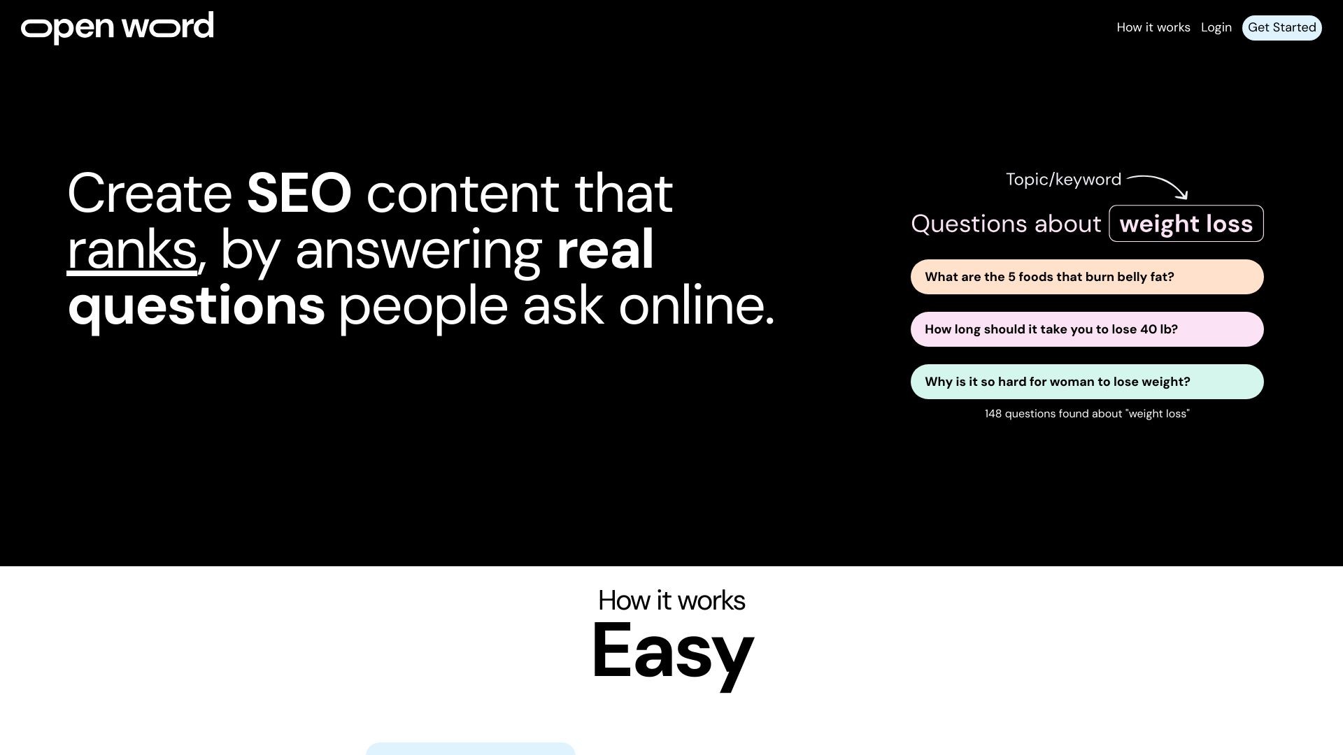 Openword - Real Questions, Real SEO 截图
