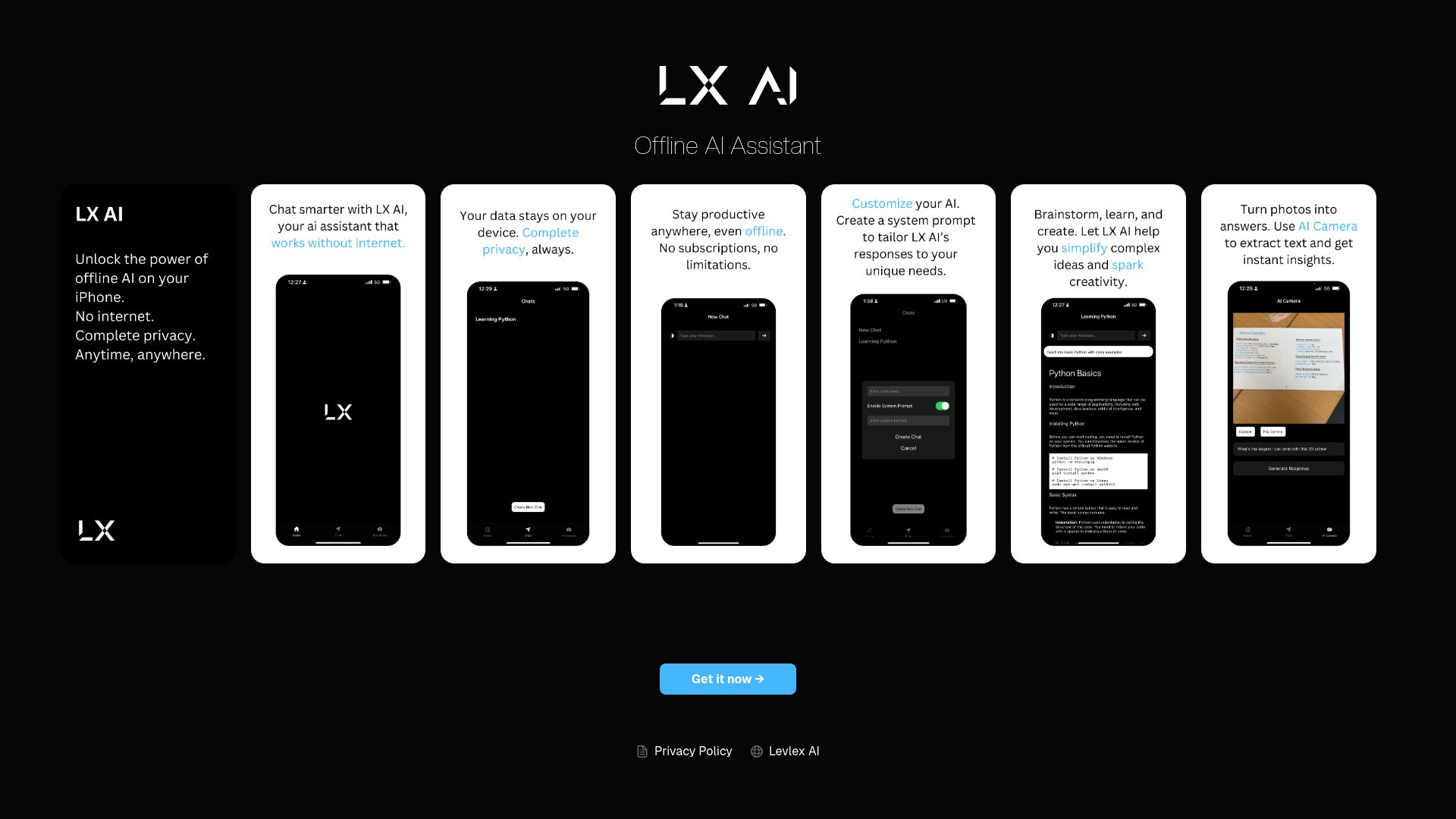 LX AI - Offline AI Chat 截图