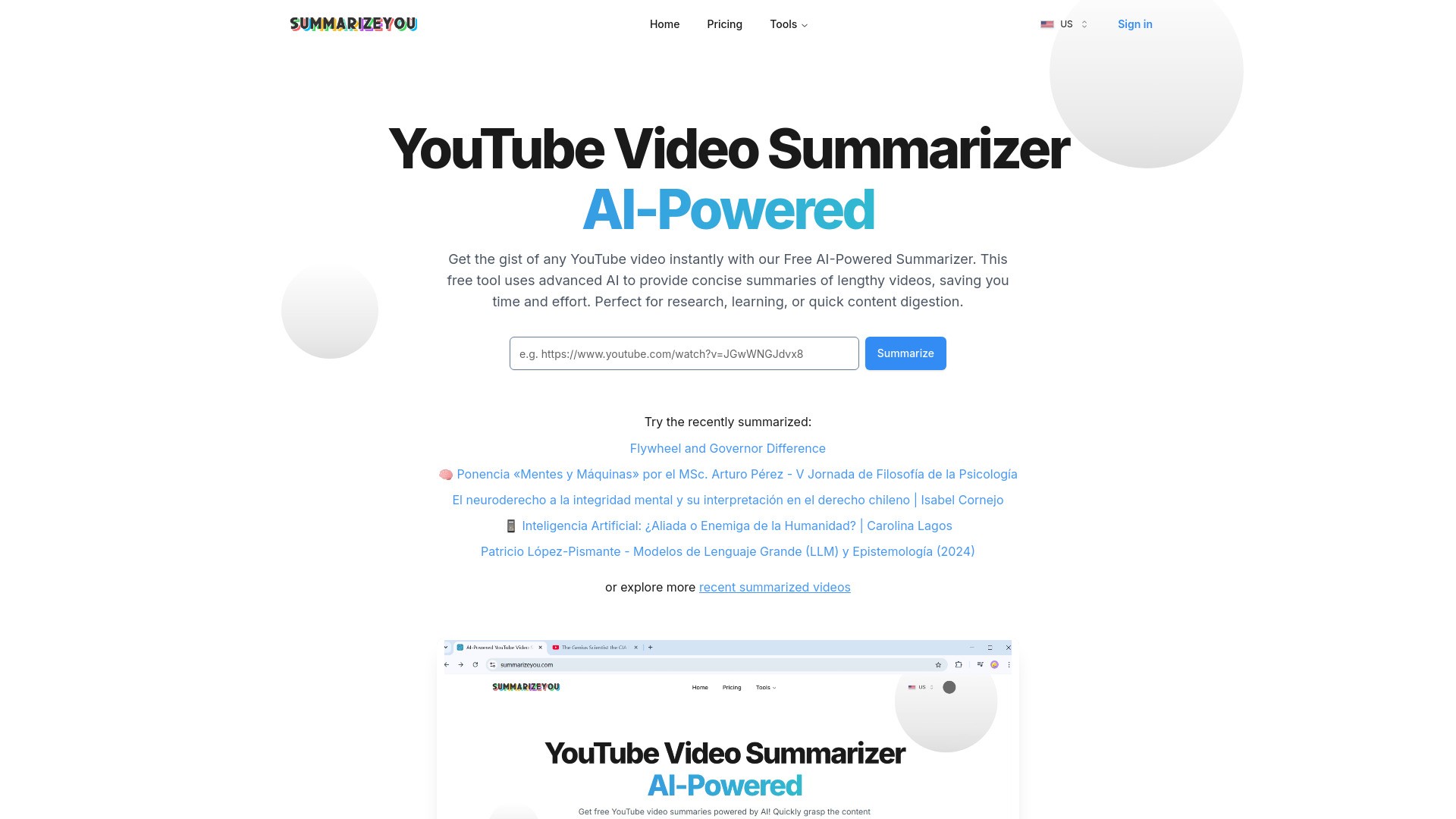 AI-Powered YouTube Video Summarizer 截图