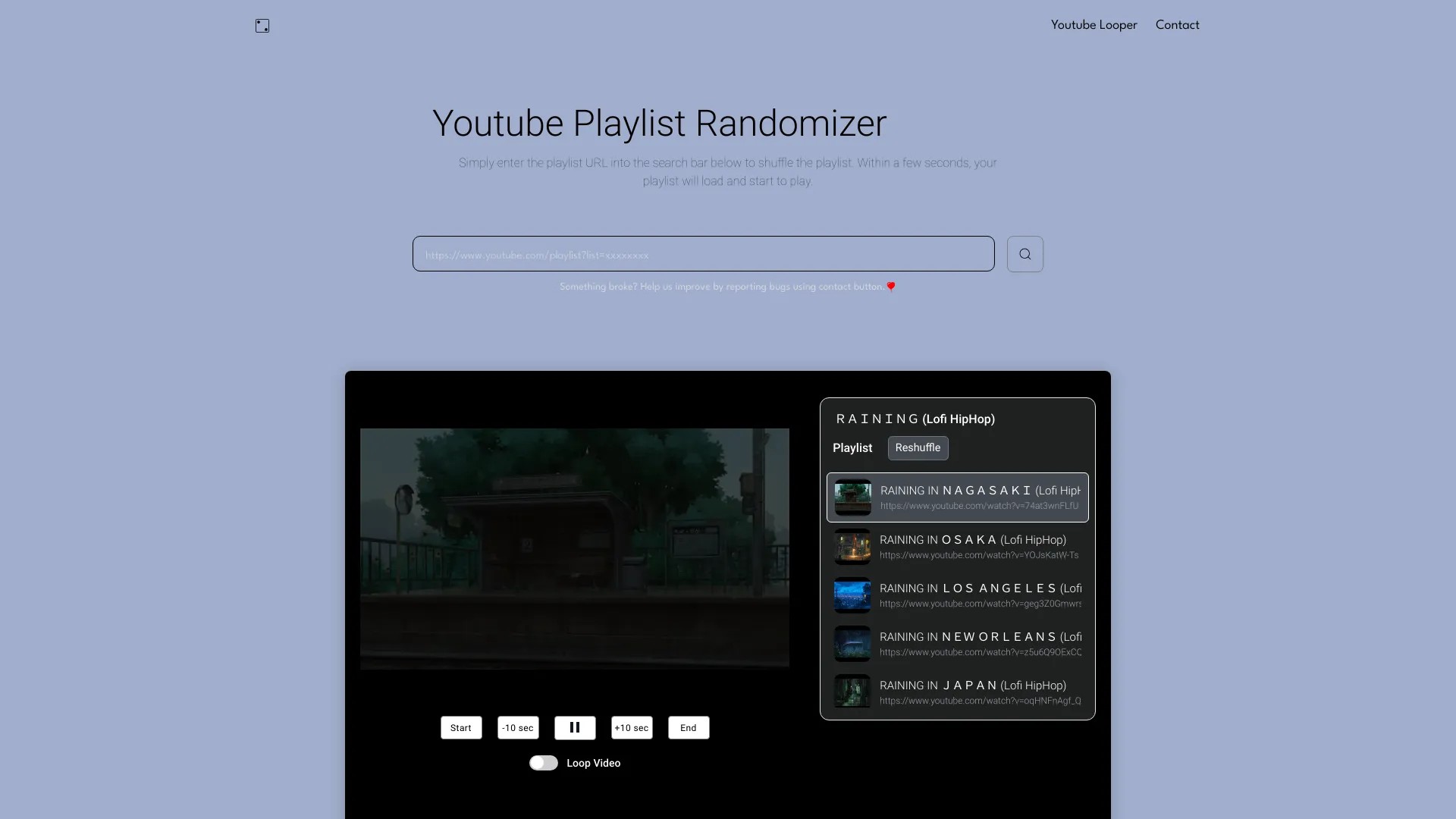 Youtube Playlist Randomizer 截图