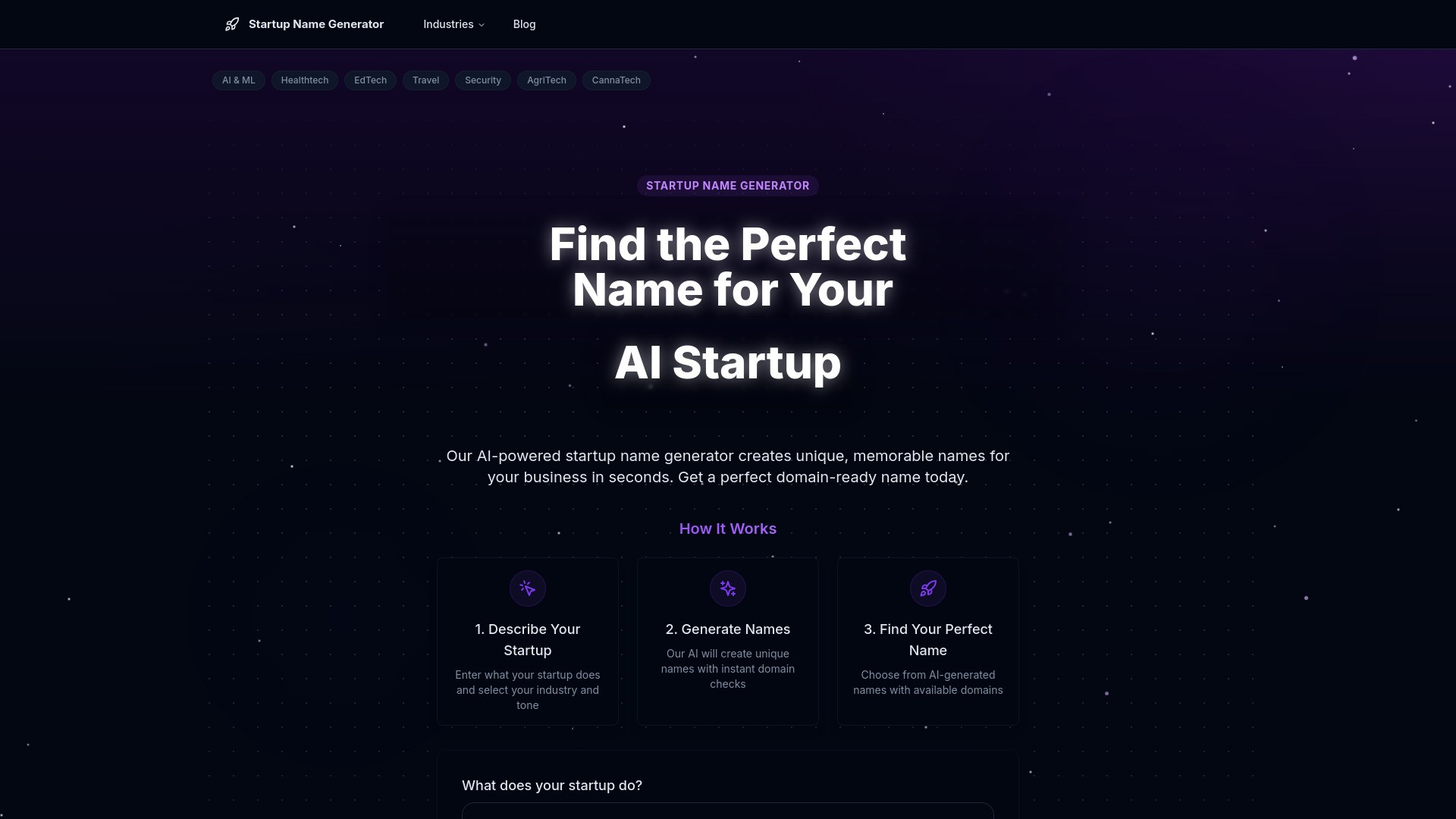 AI Startup Name Generator 截图