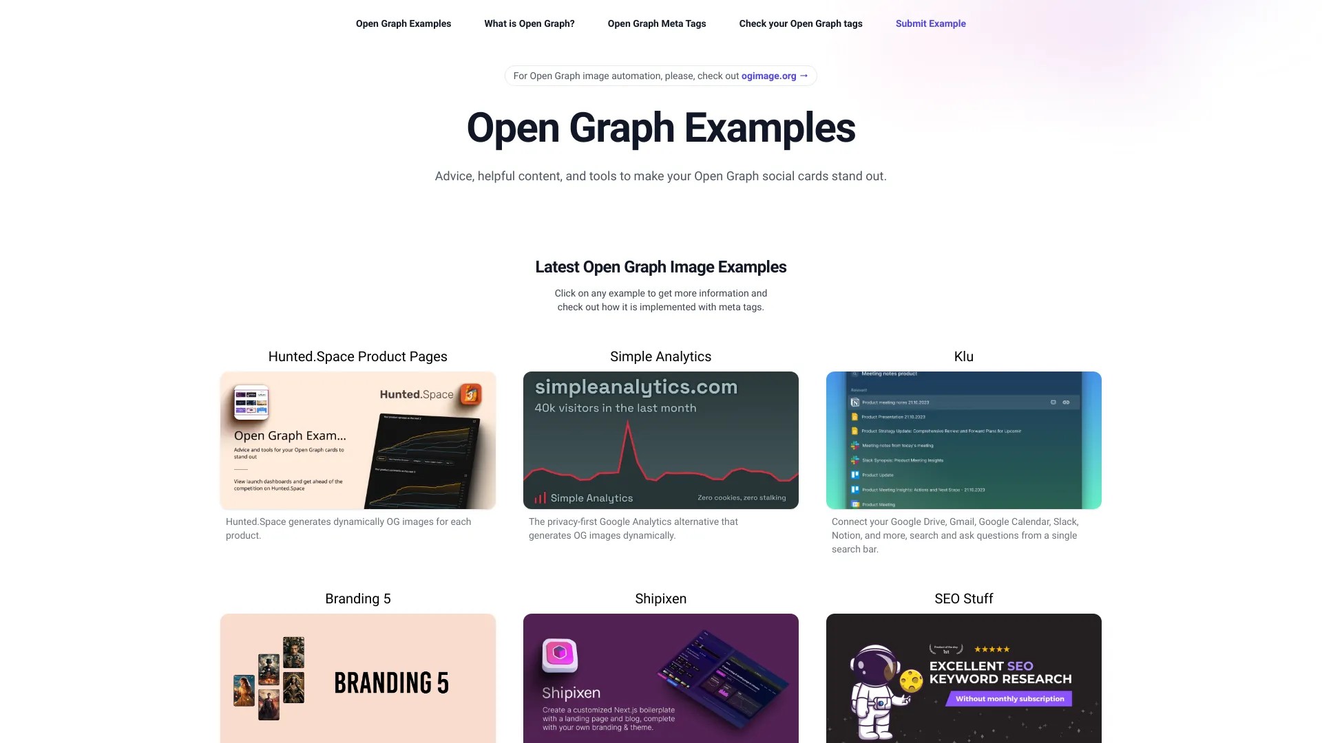 Open Graph Examples 截图