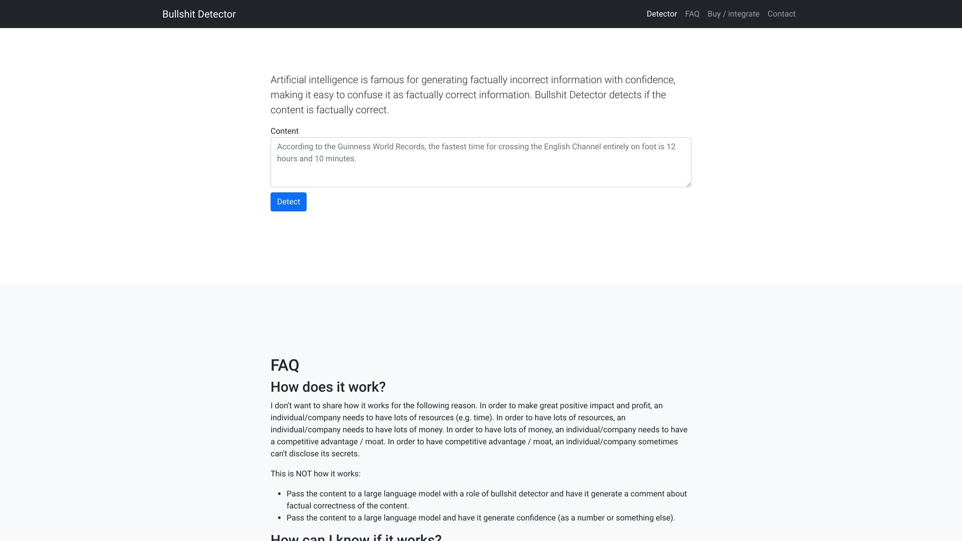 Bullshit Detector 截图