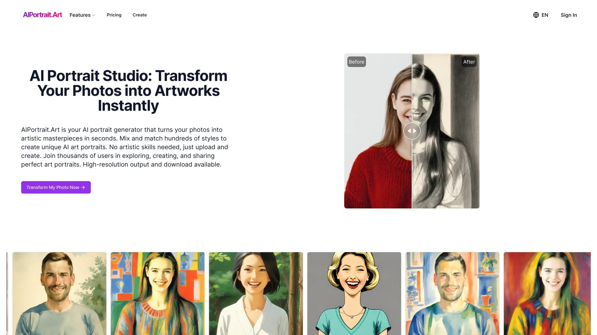 aiportrait.art 截图