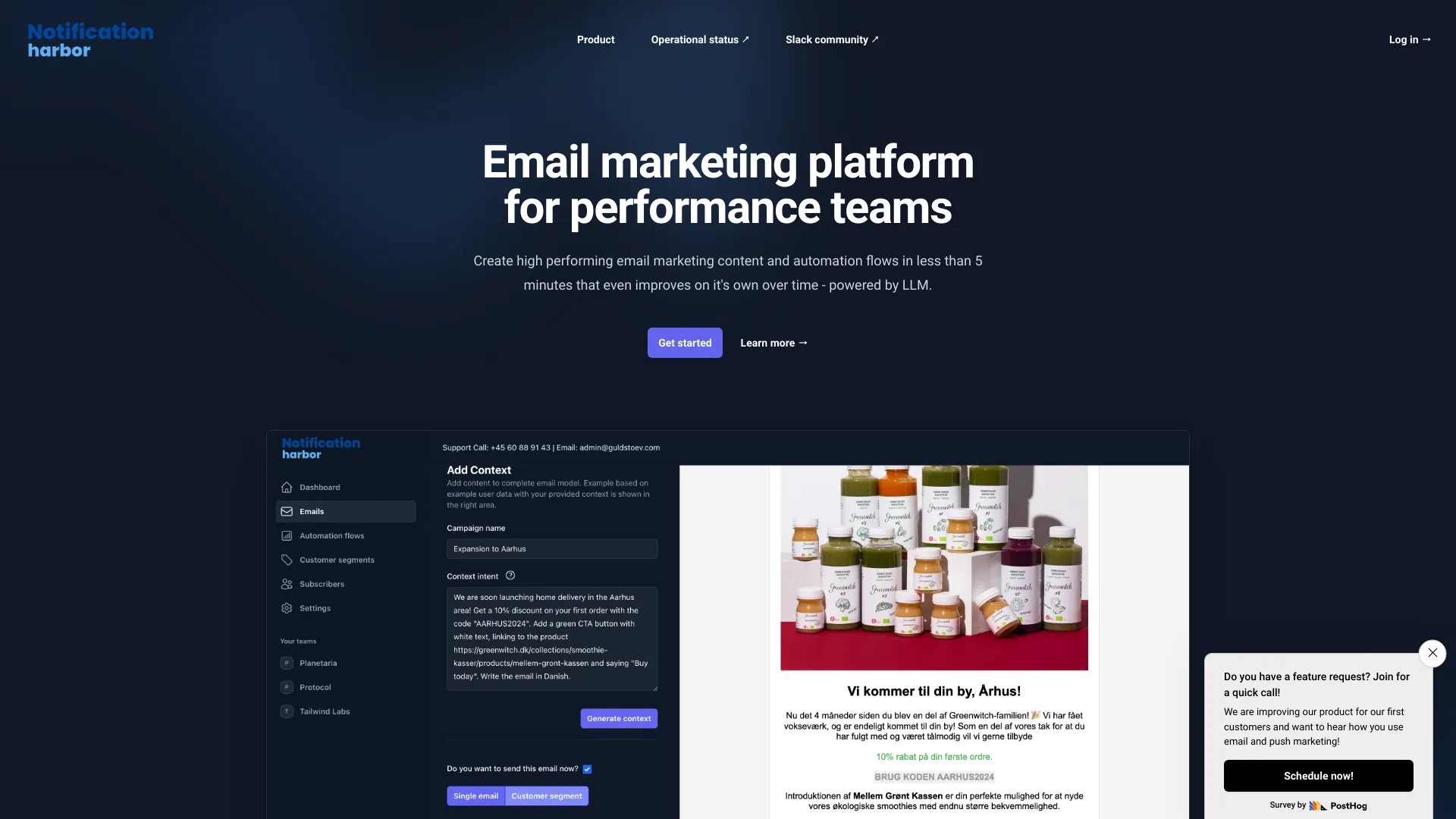 Notification harbor - AI Email marketing 截图