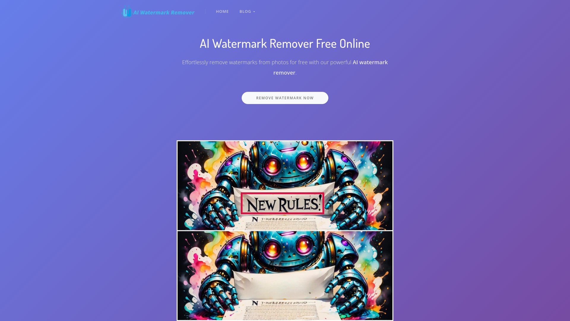 Free AI Watermark Remover Online 截图