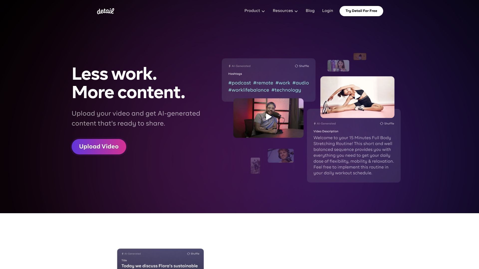 Detail AI Video Content Maker 截图