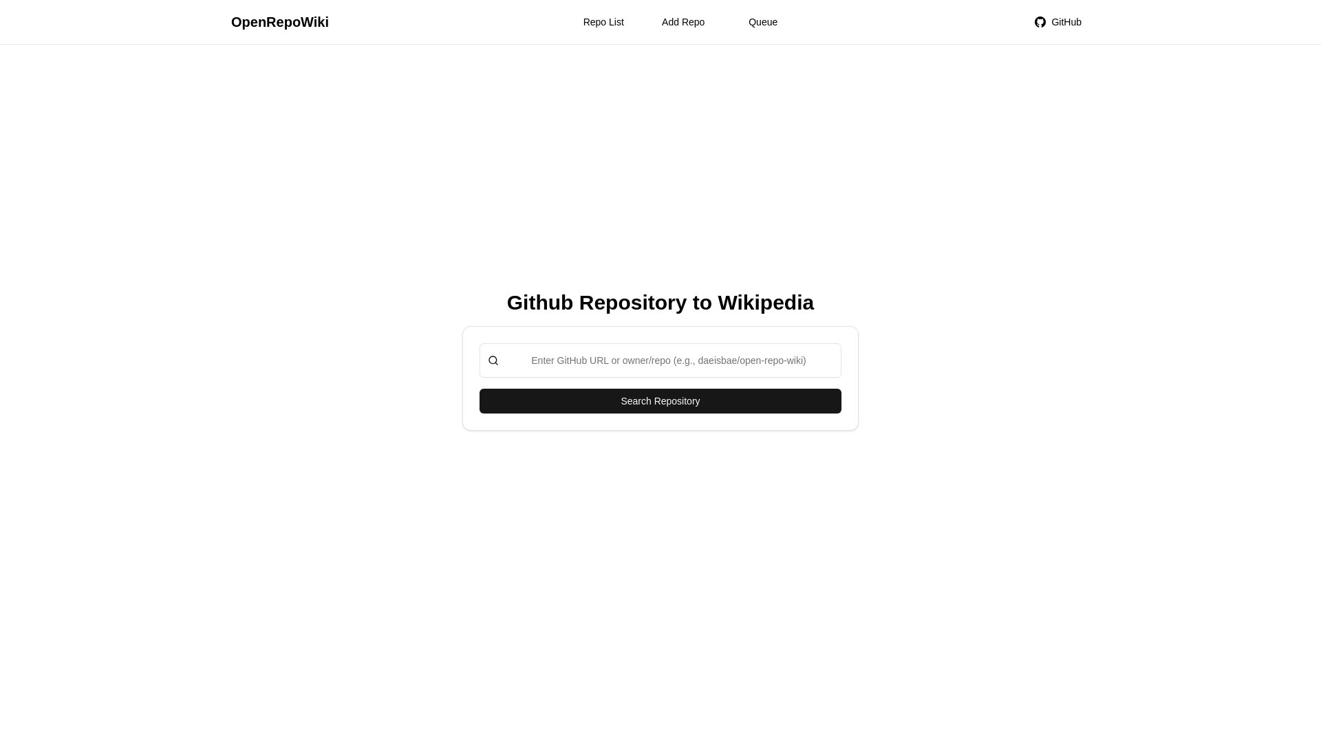OpenRepoWiki 截图
