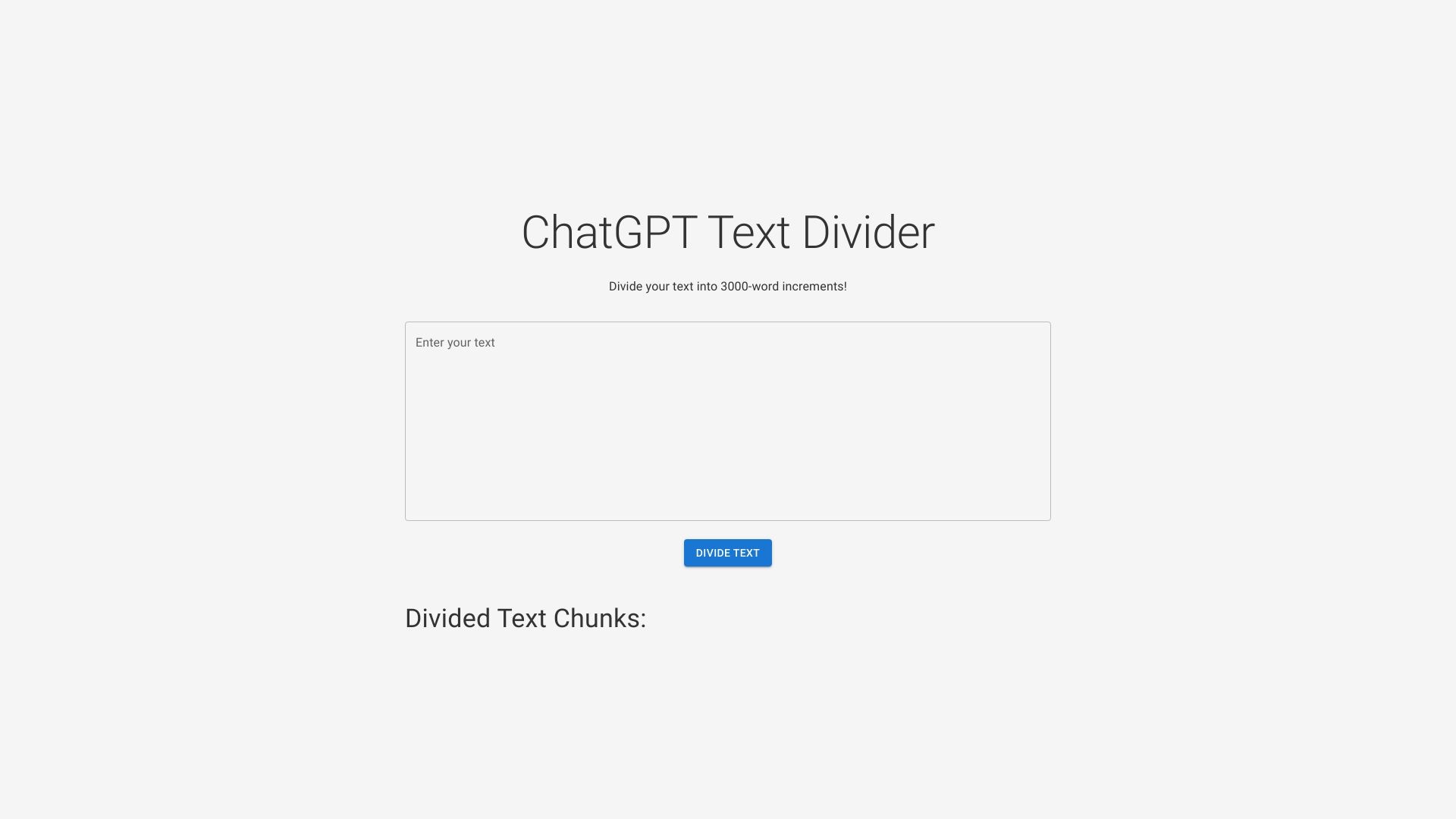 ChatGPT Text Divider 截图