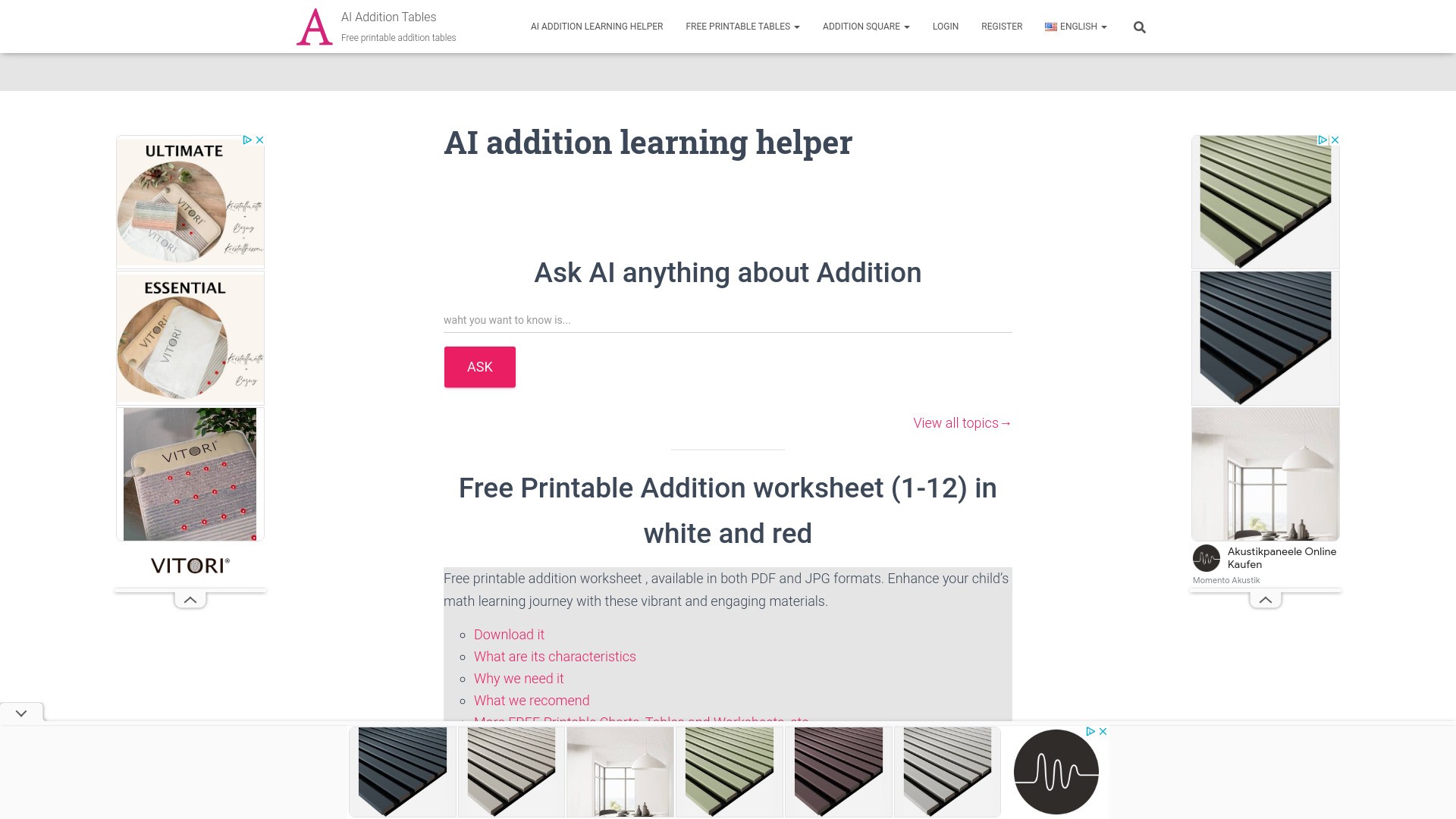 AI addition learning helper 截图