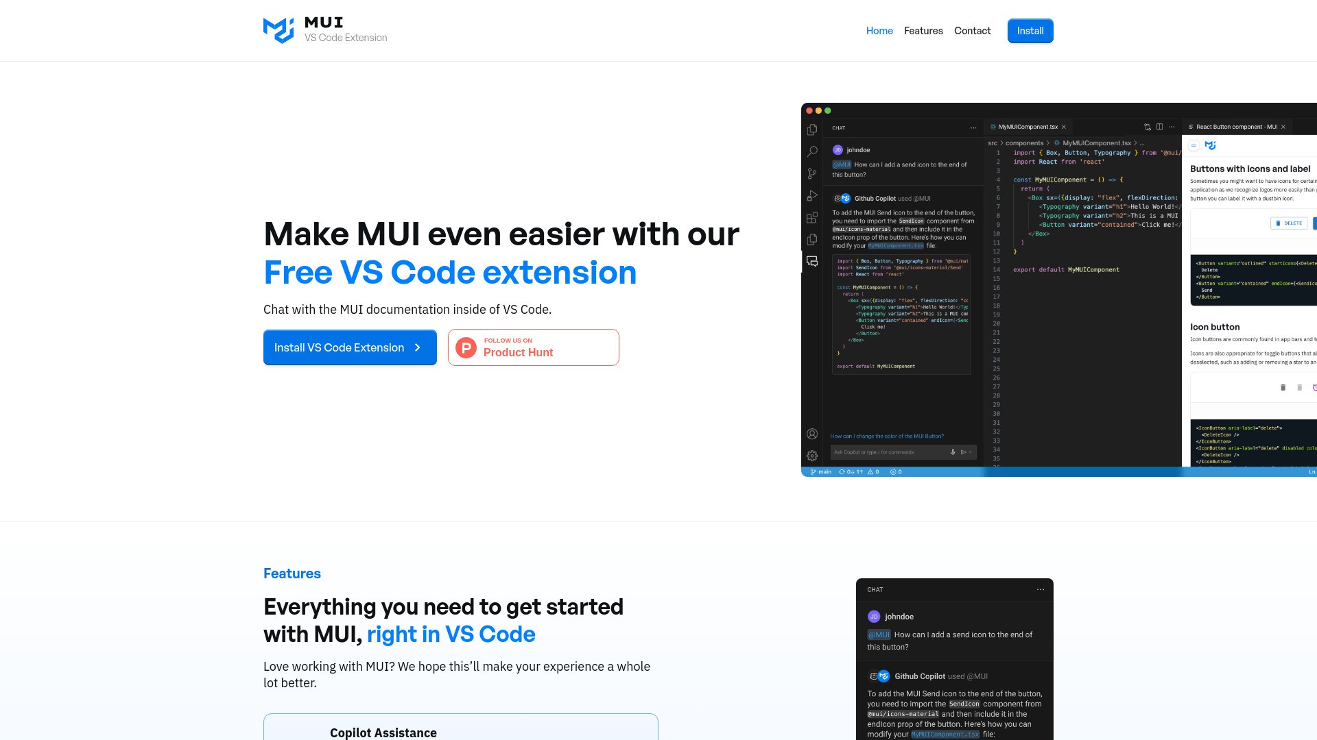 MUI for VS Code 截图
