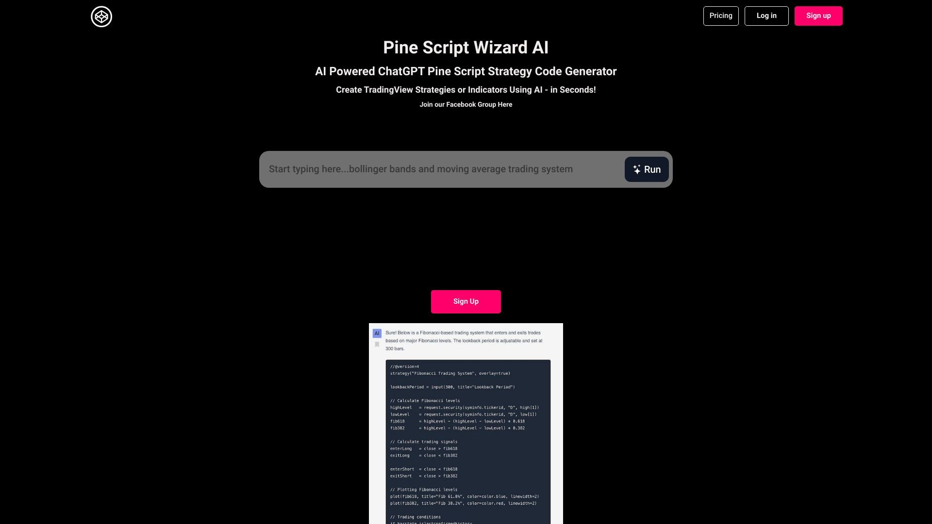 Pine Script Wizard AI 截图
