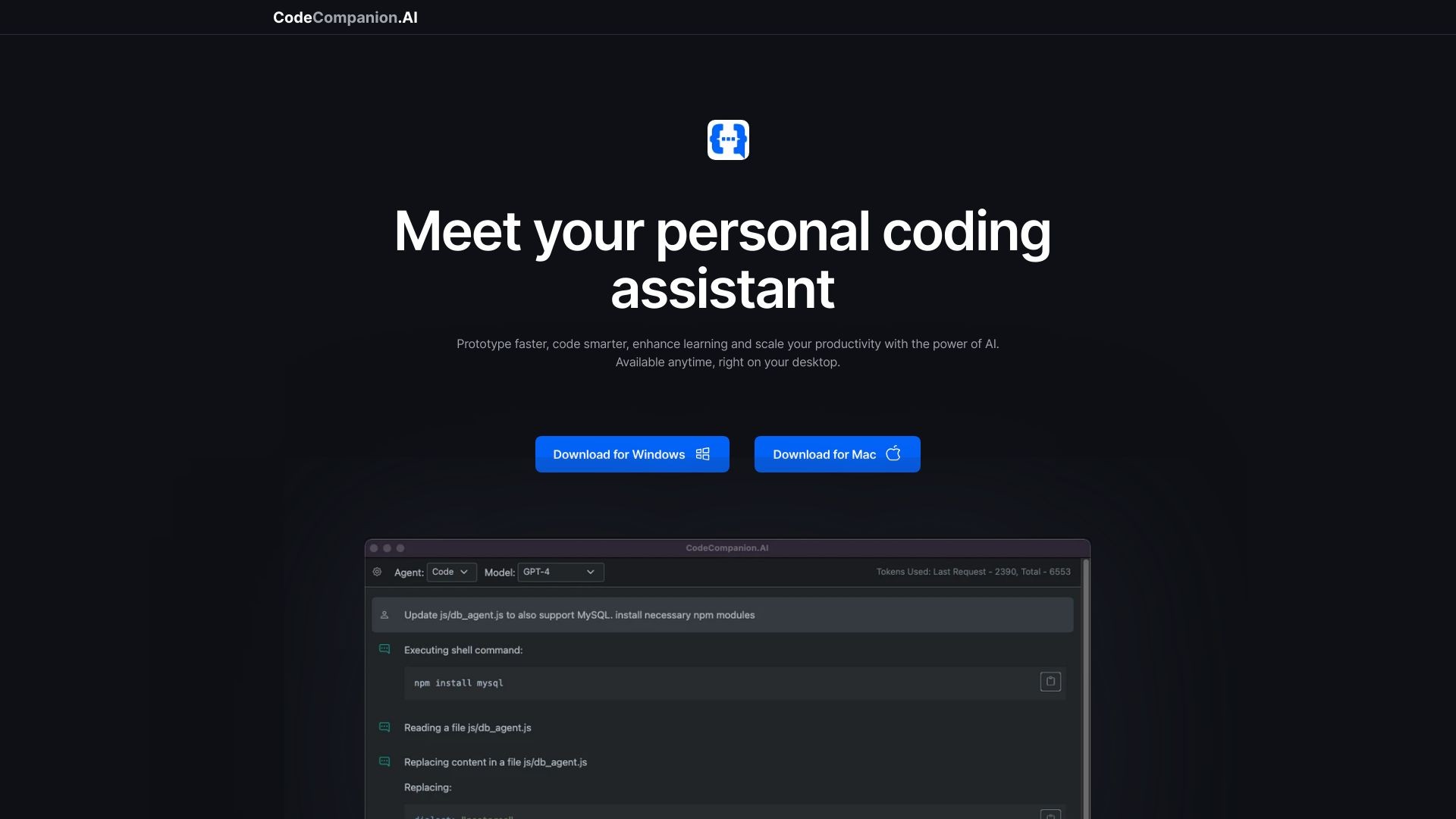 CodeCompanion.AI 截图