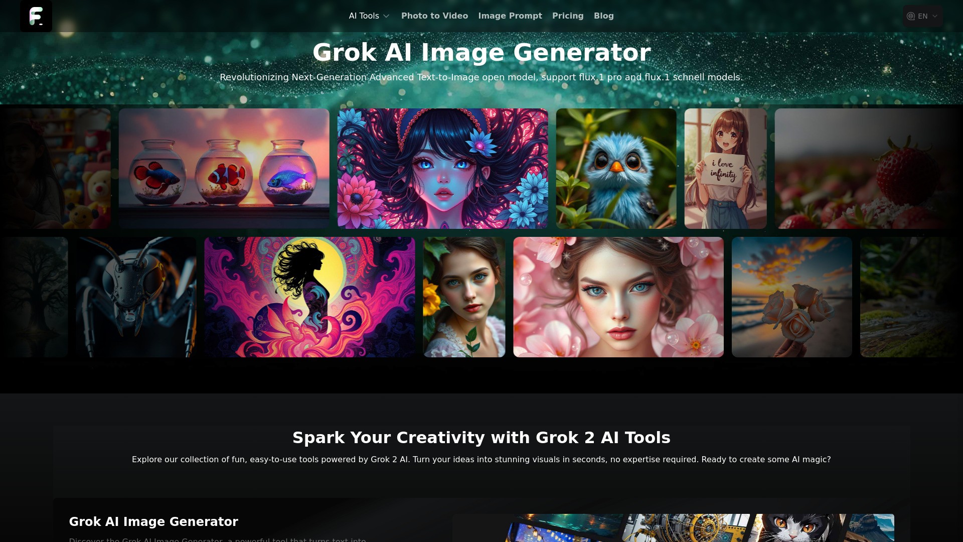 Grok AI Image Generator 截图