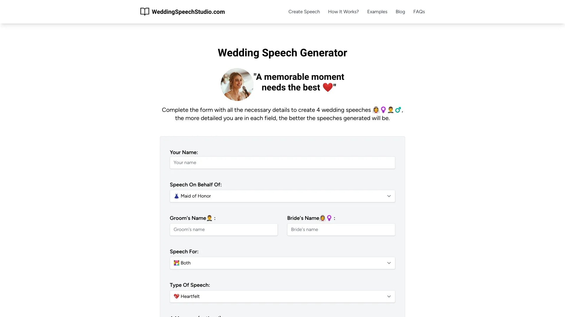Wedding Speech Studio 截图