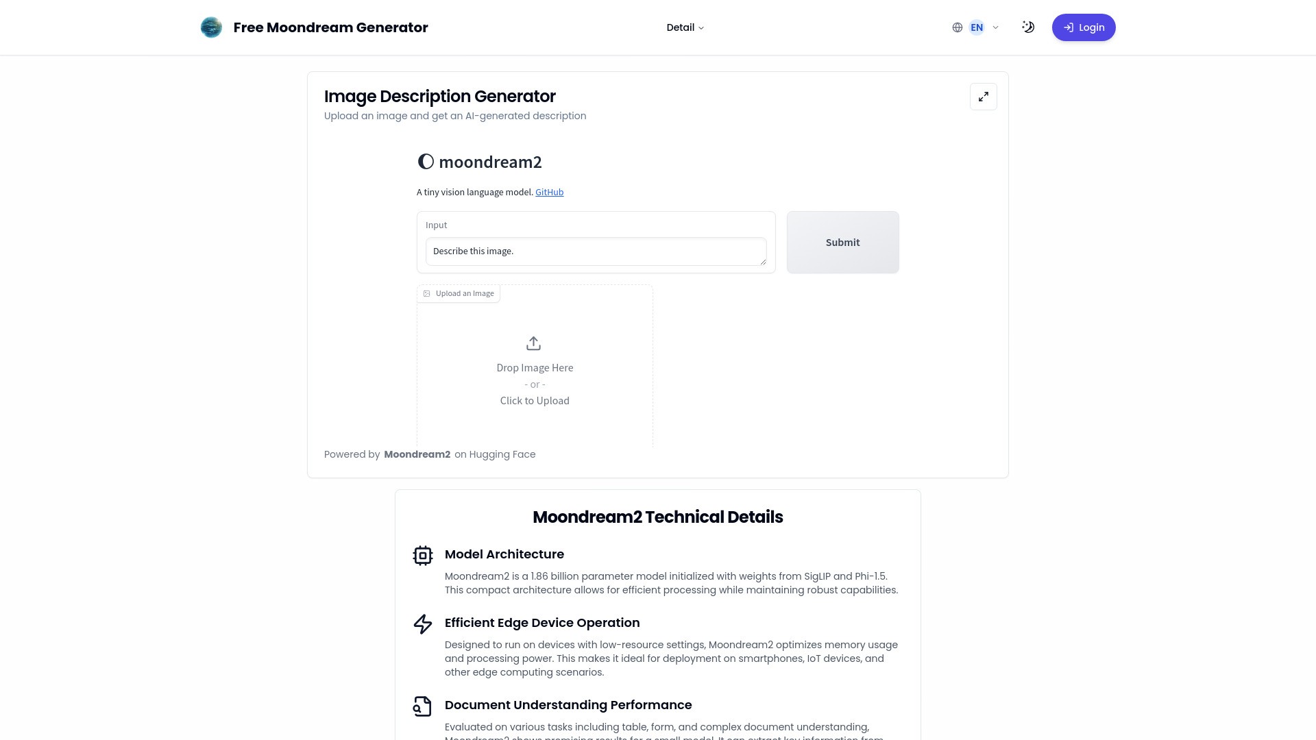 Free Moondream Generator 截图