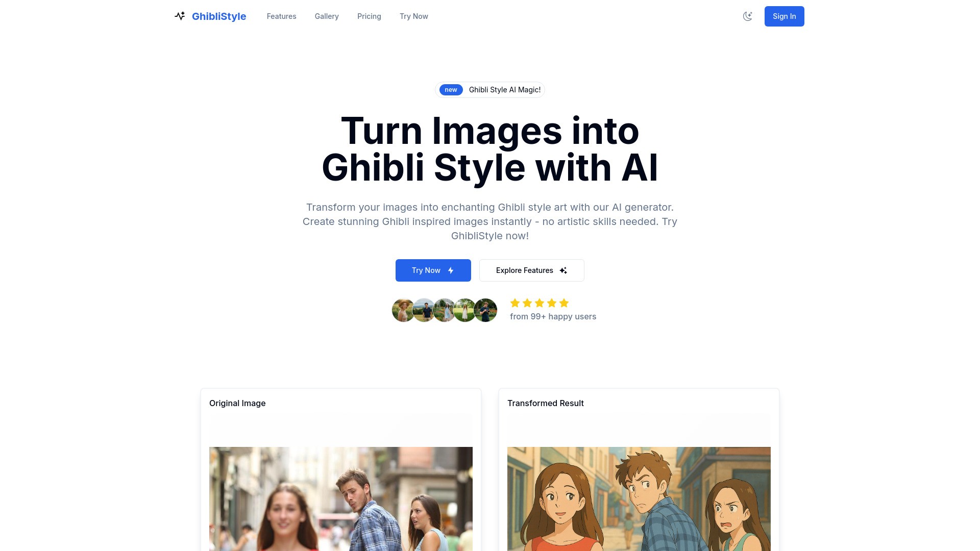 Ghibli Style Image Transformer 截图