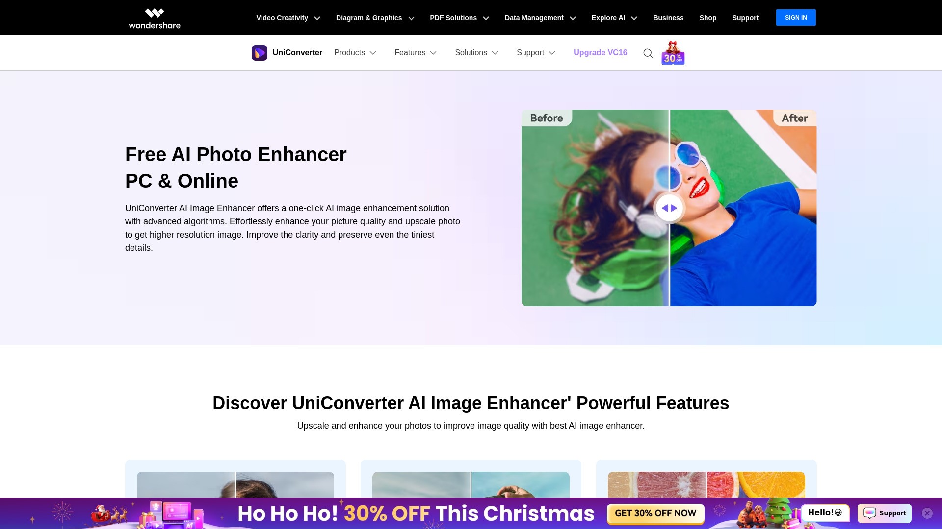UniConverter AI Image Enhancer 截图