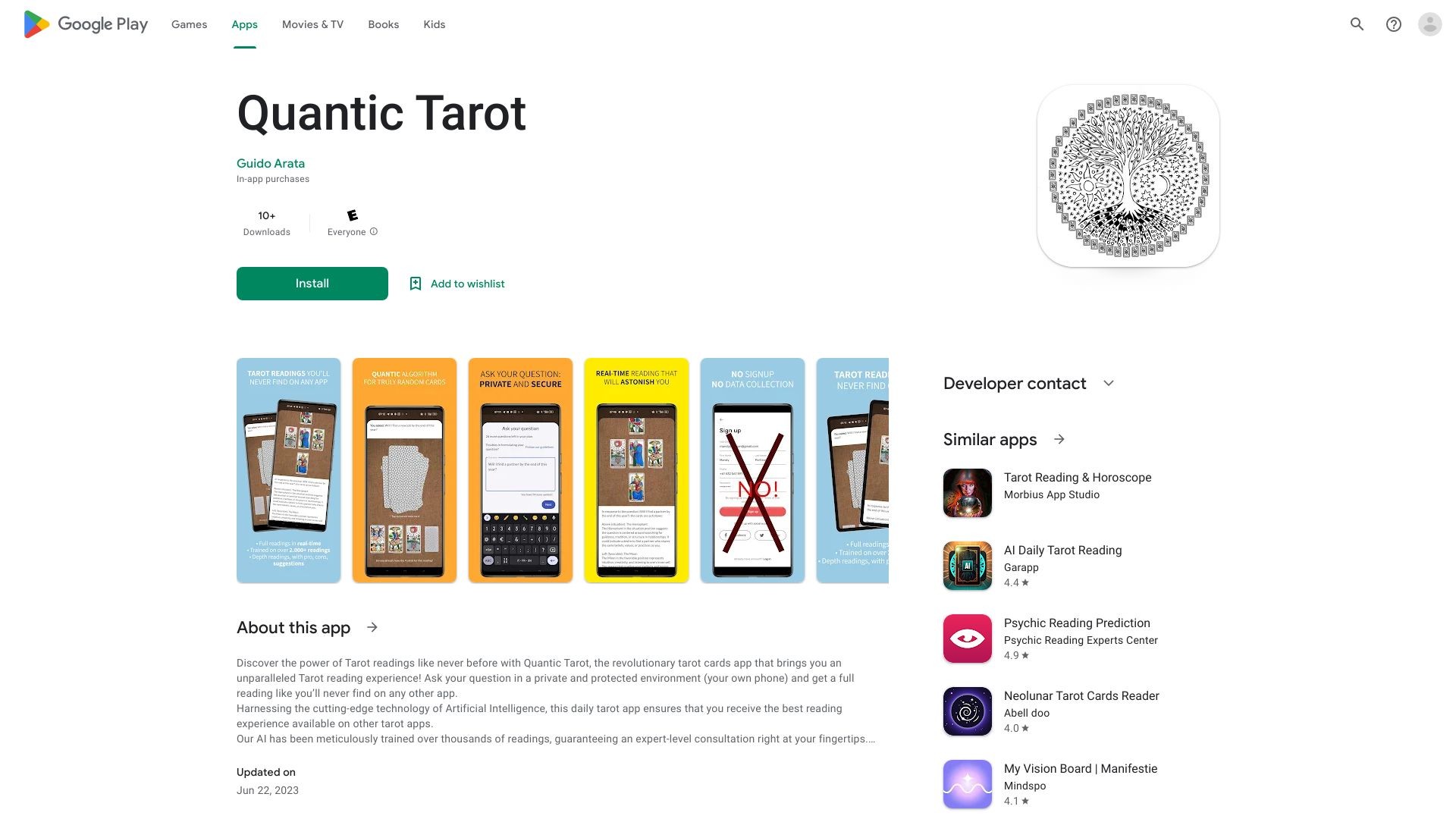 QuanticTarot AI 截图