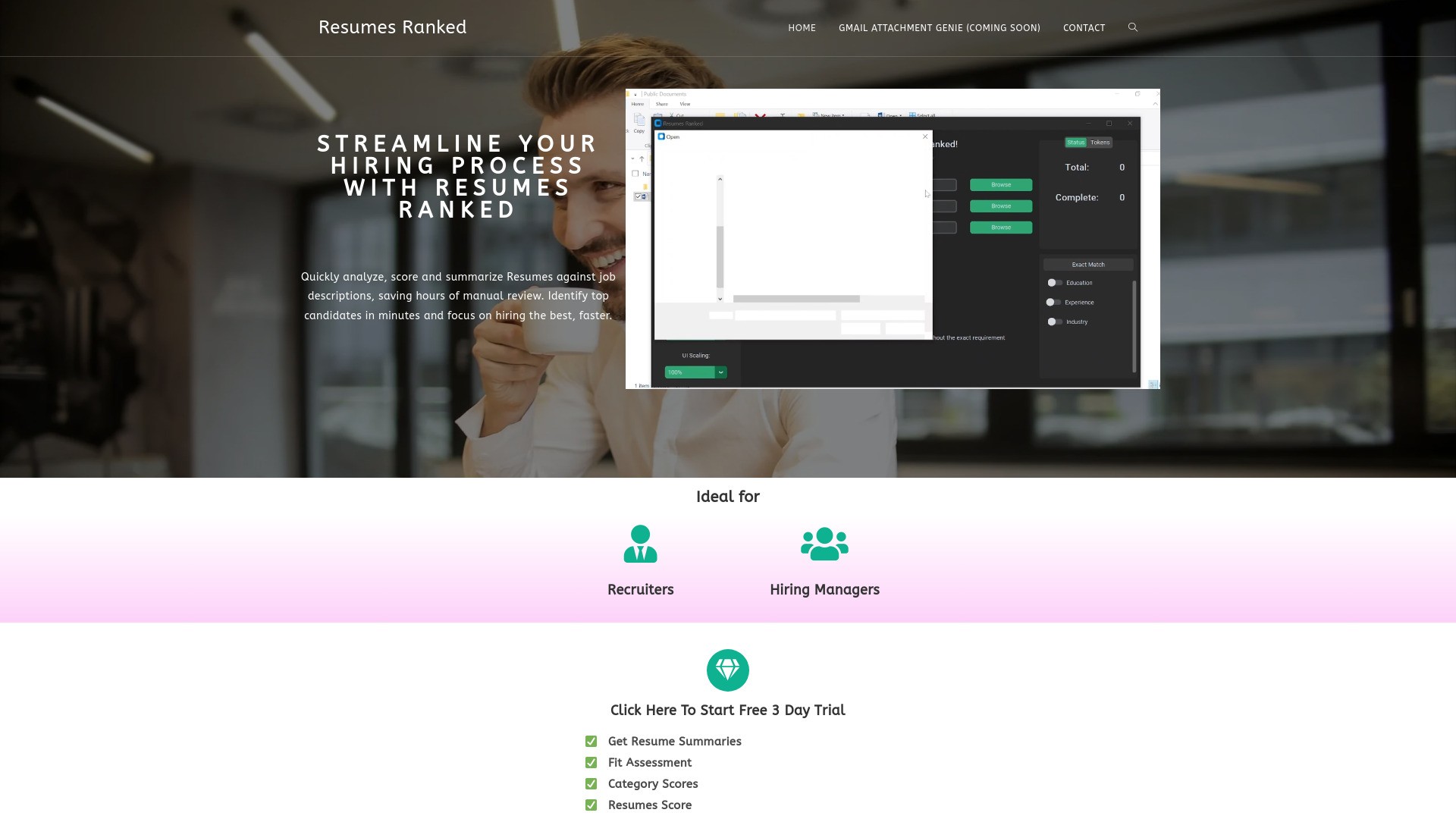 Resumes Ranked 截图