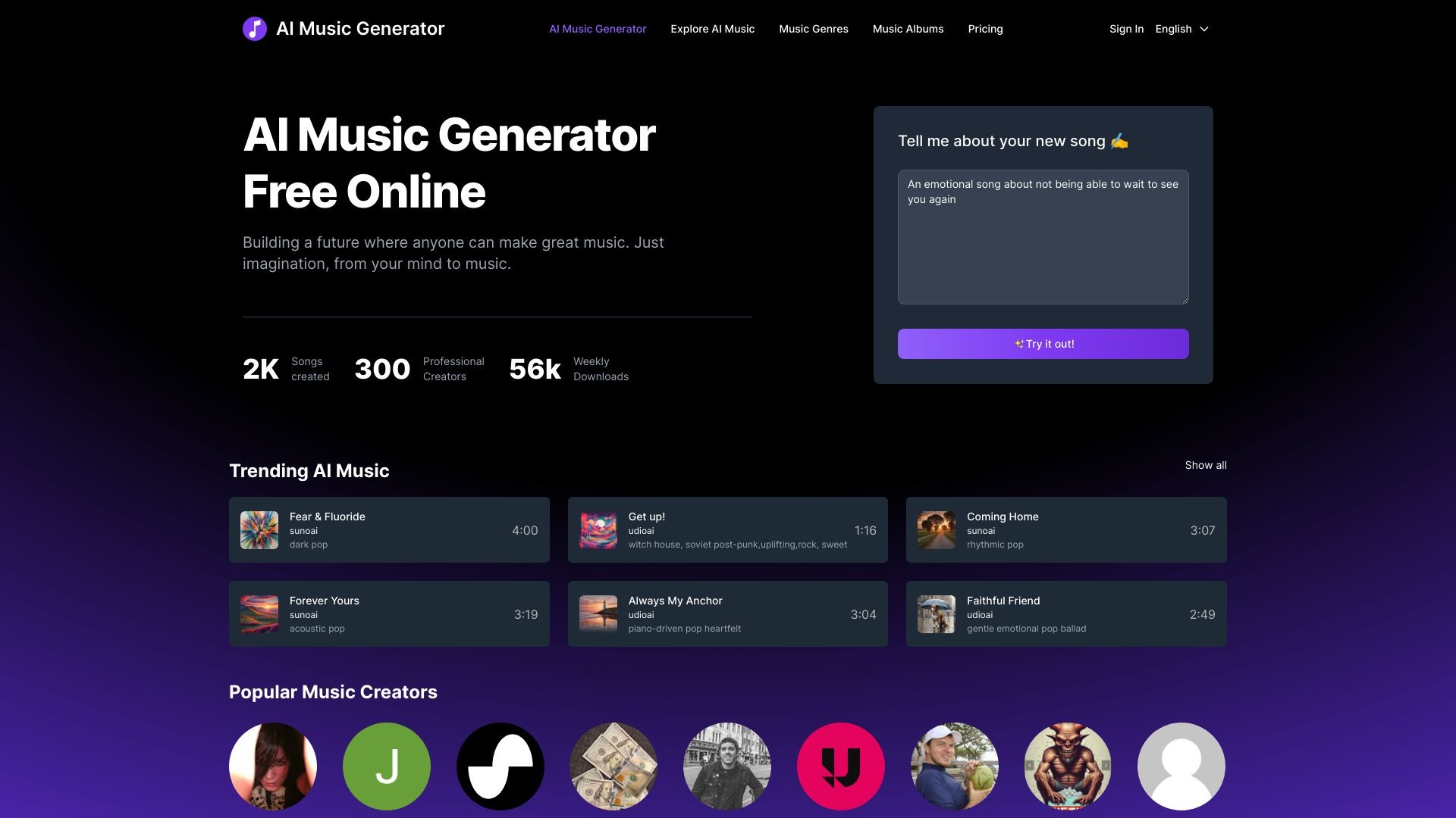 Udio AI Music Generator 截图