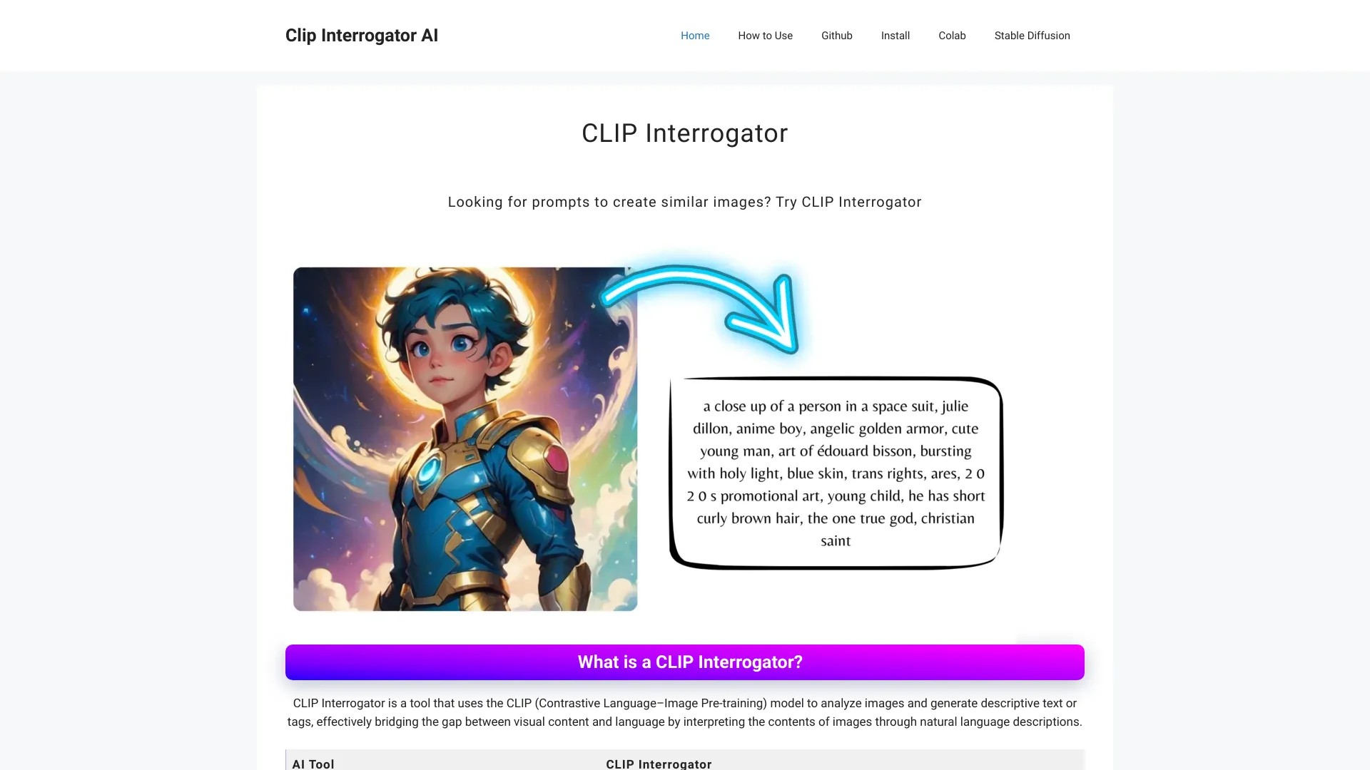CLIP Interrogator 截图